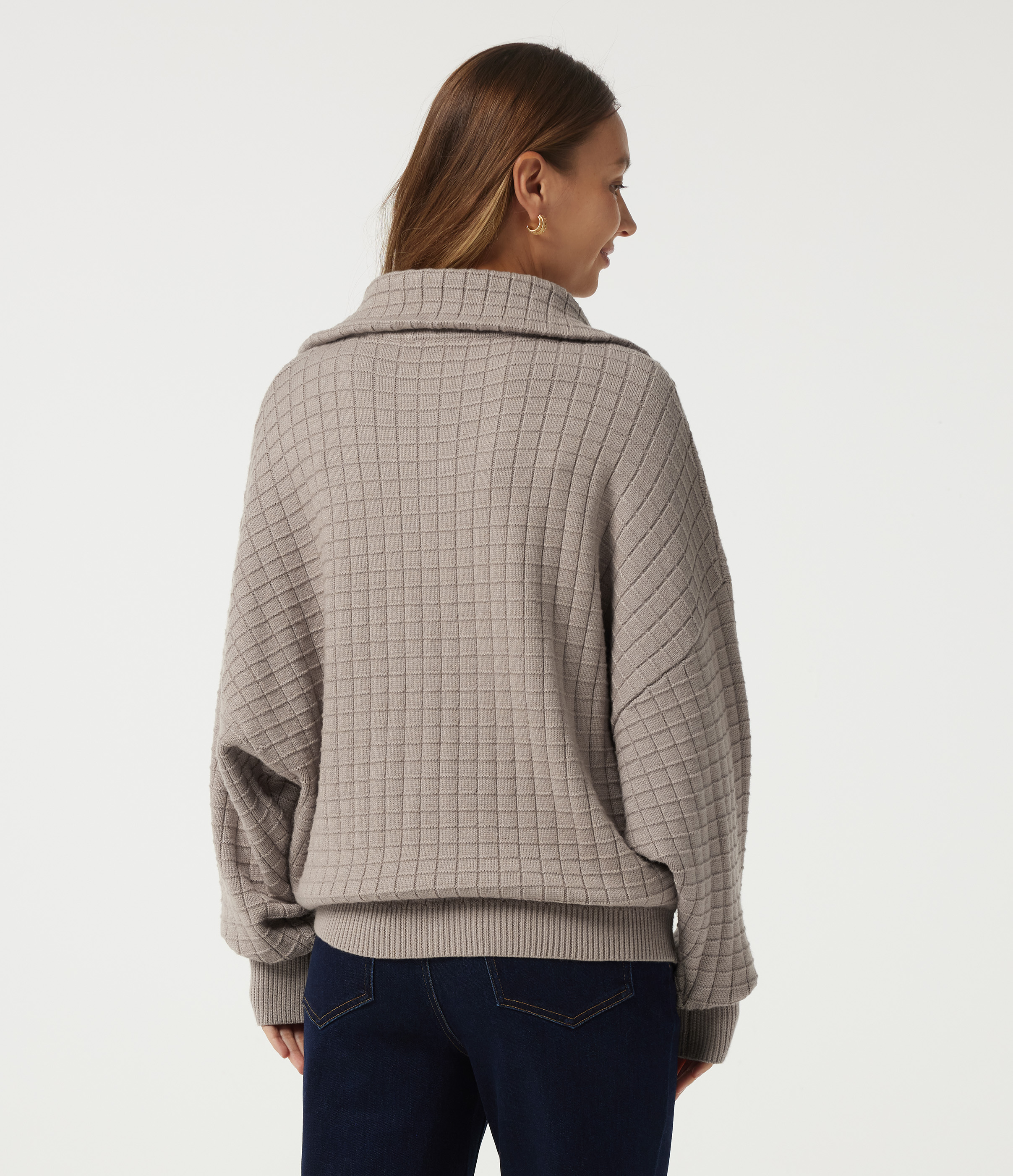 Pure Cashmere Lapel Long Sleeve Casual Cardigan / 2