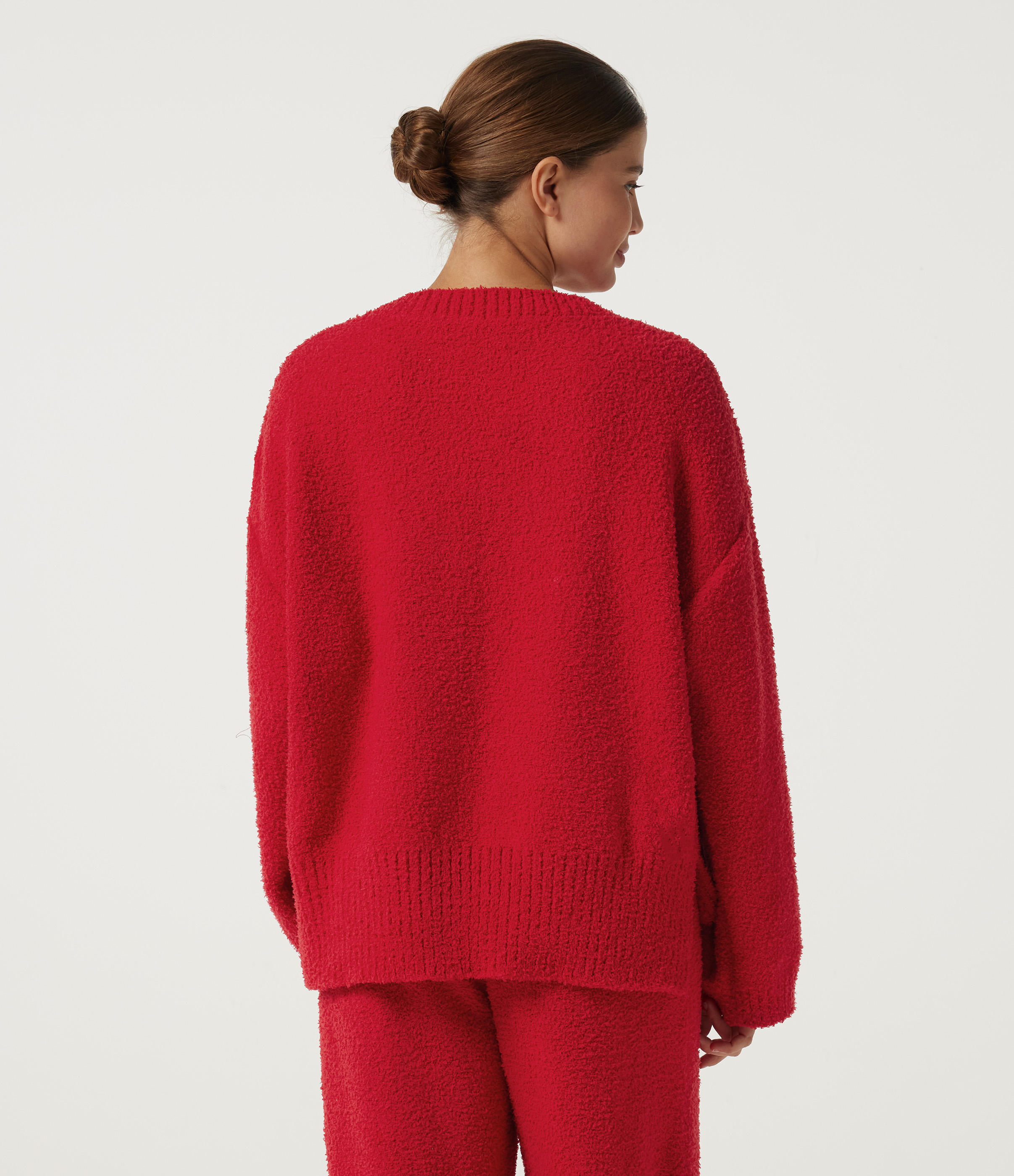 Poinsettia V Neck Long Sleeve Lounge Top / 2