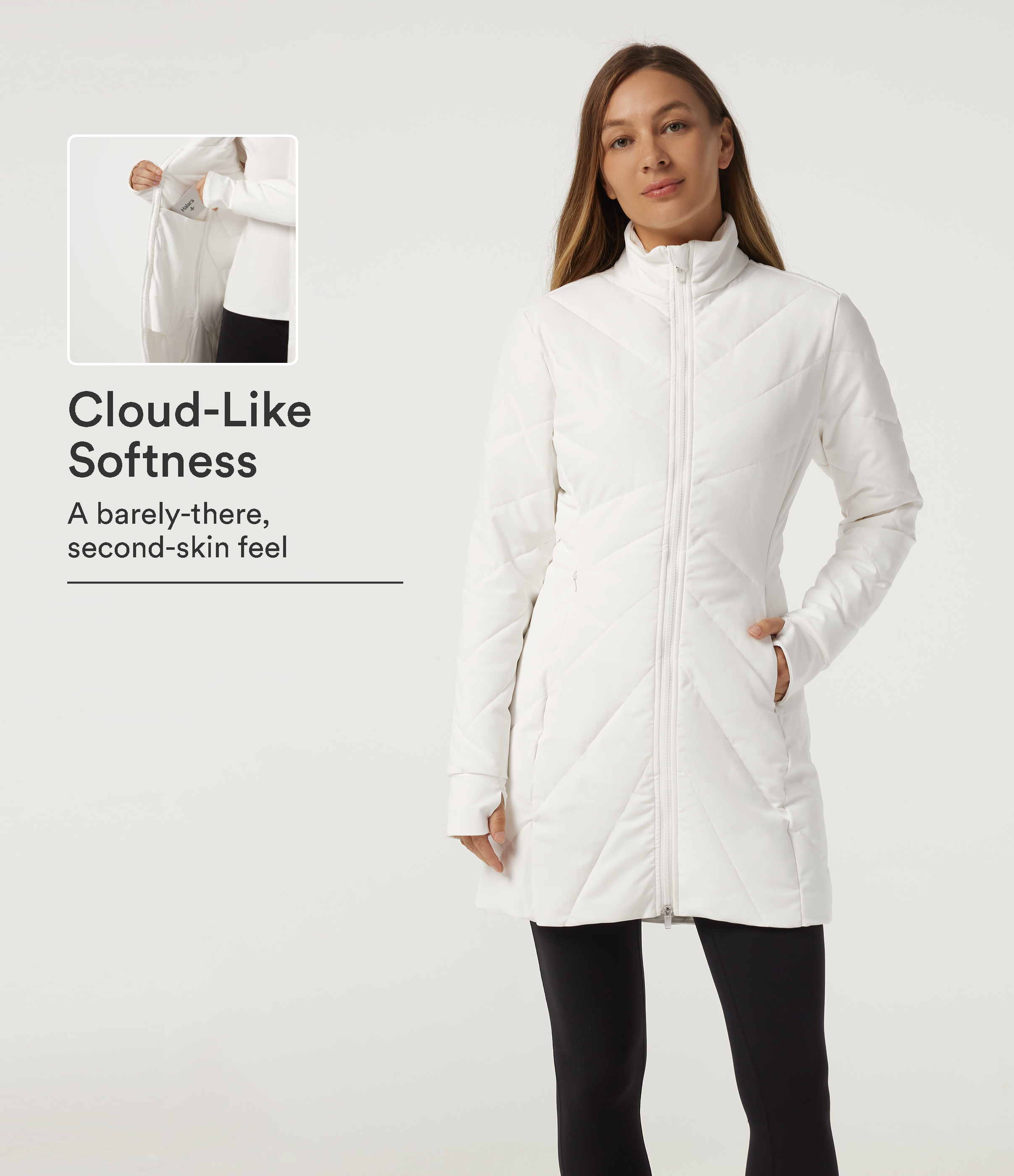 PuffFlex Stand Collar Double Zipper Casual Padded Jacket with Pockets