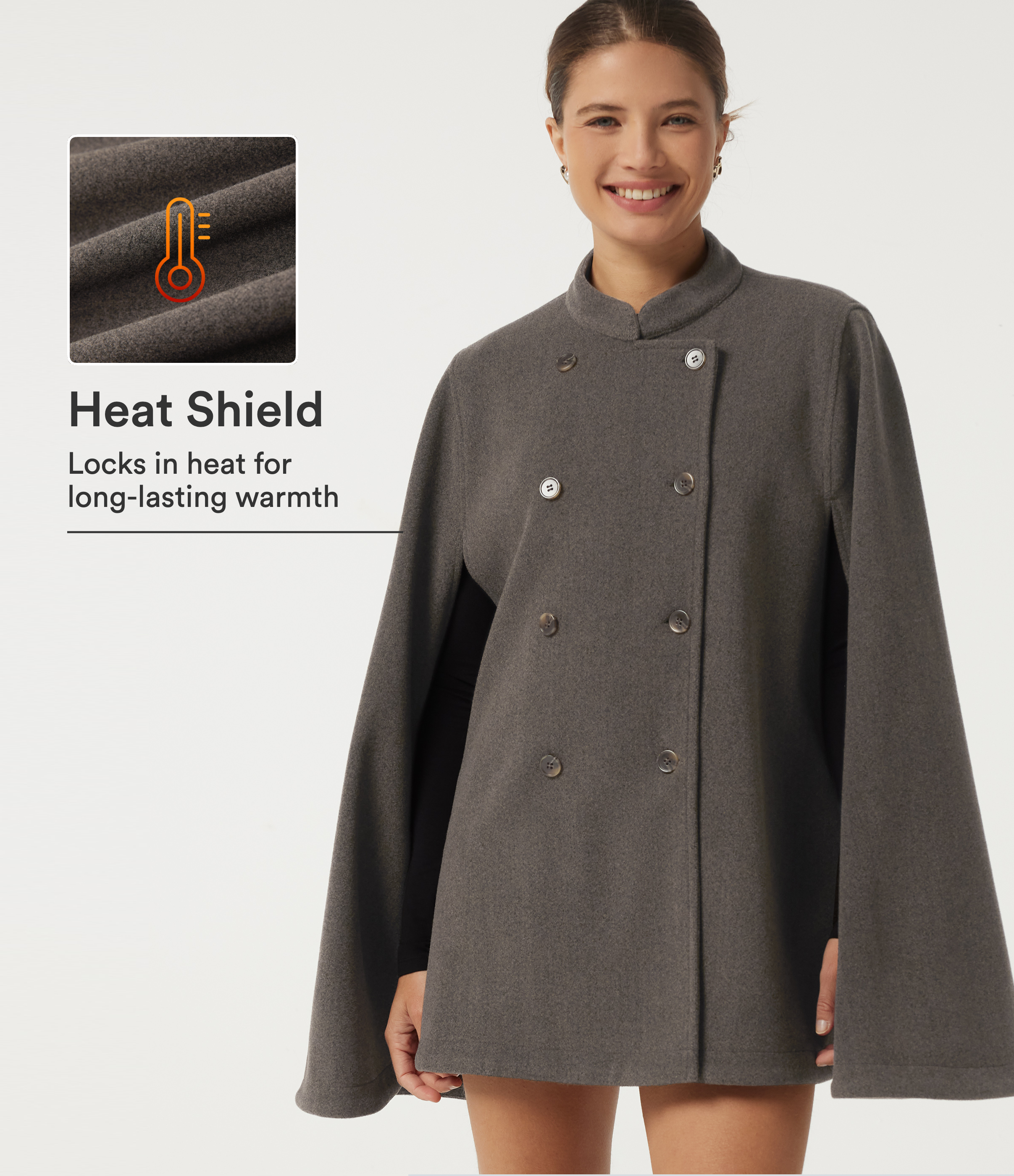 Mock Neck Long Sleeve Plaid Work Jacket