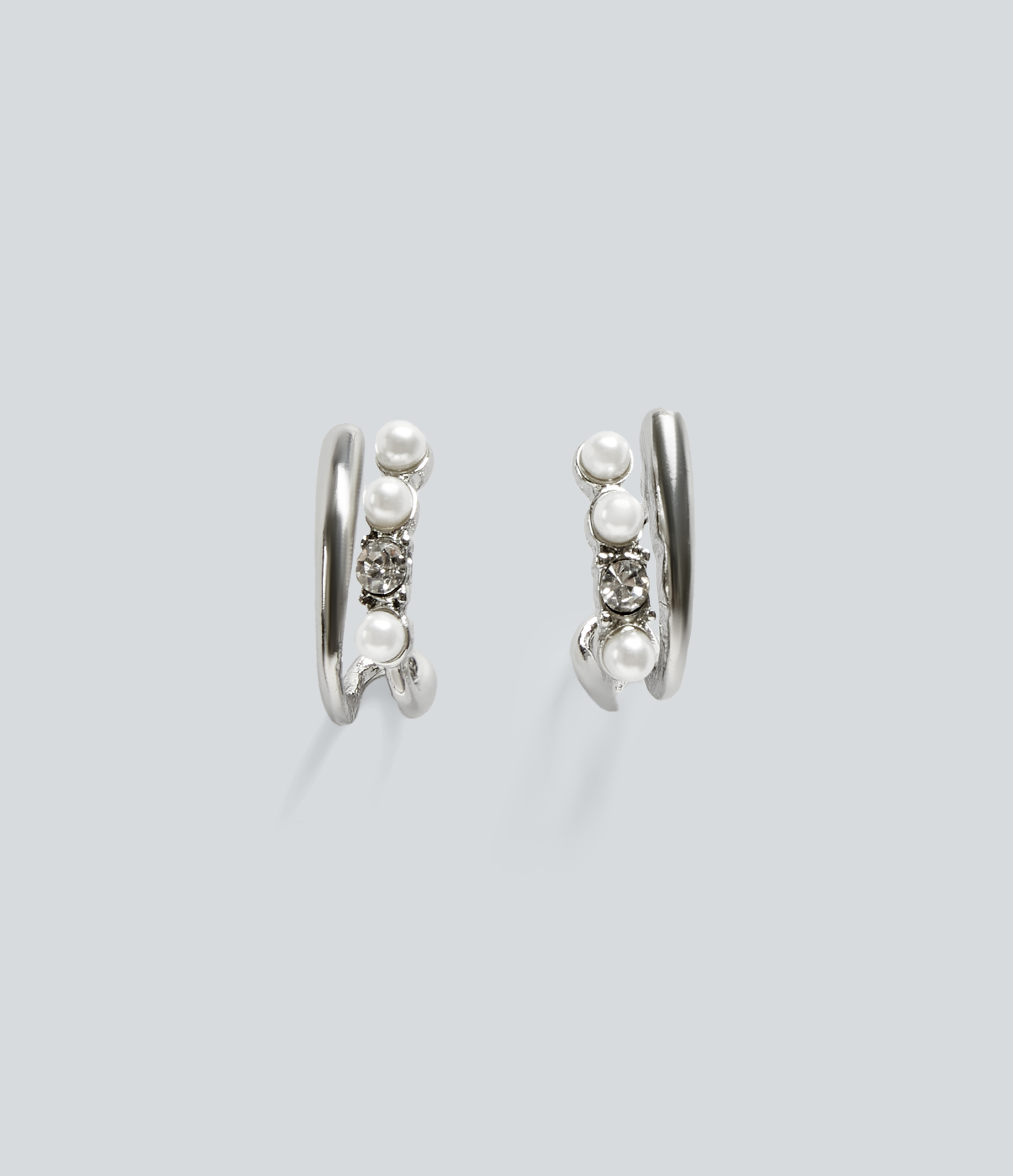 Zircon Pearl Stud Earrings