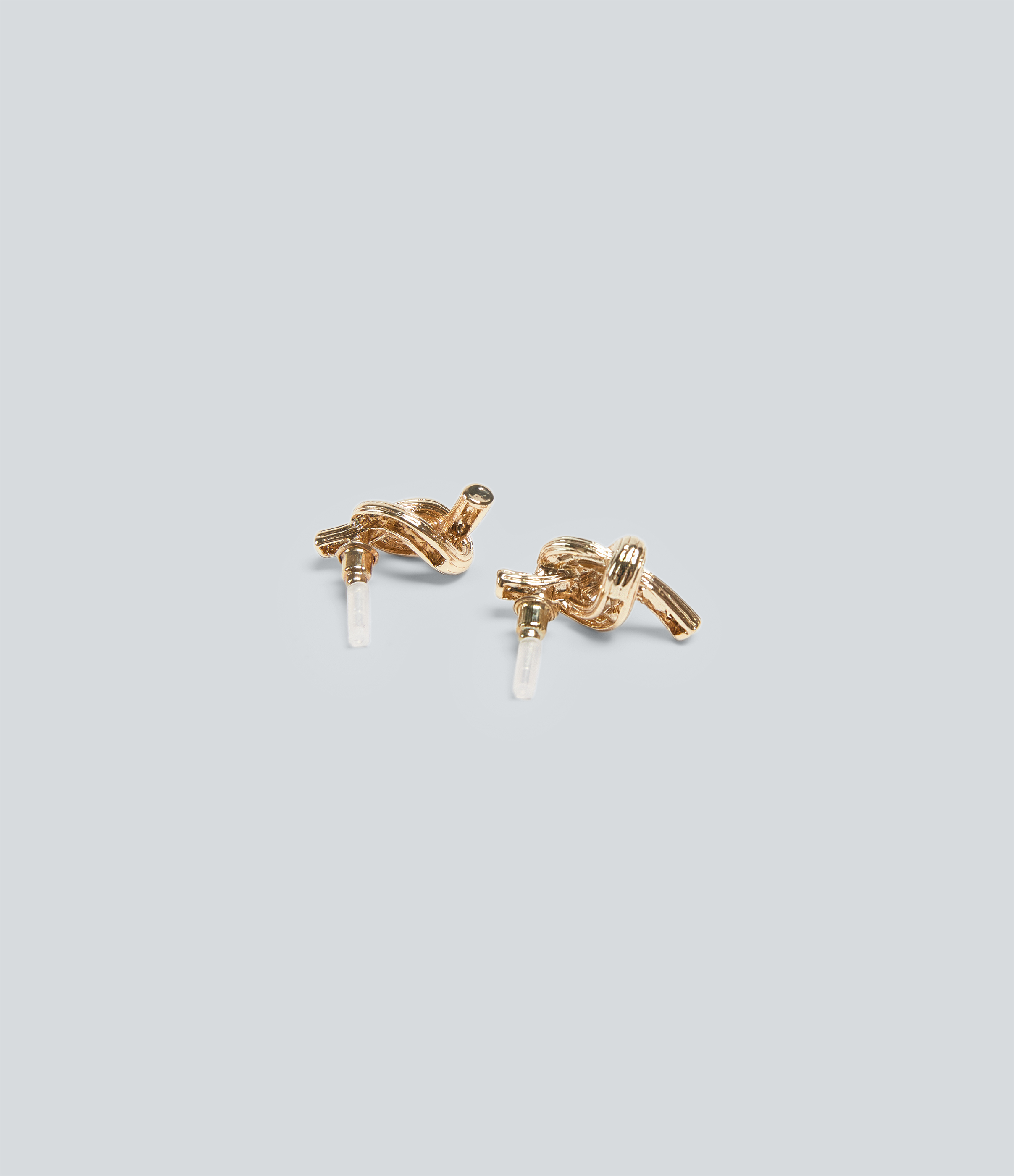 Gold Knot Stud Earrings / 2