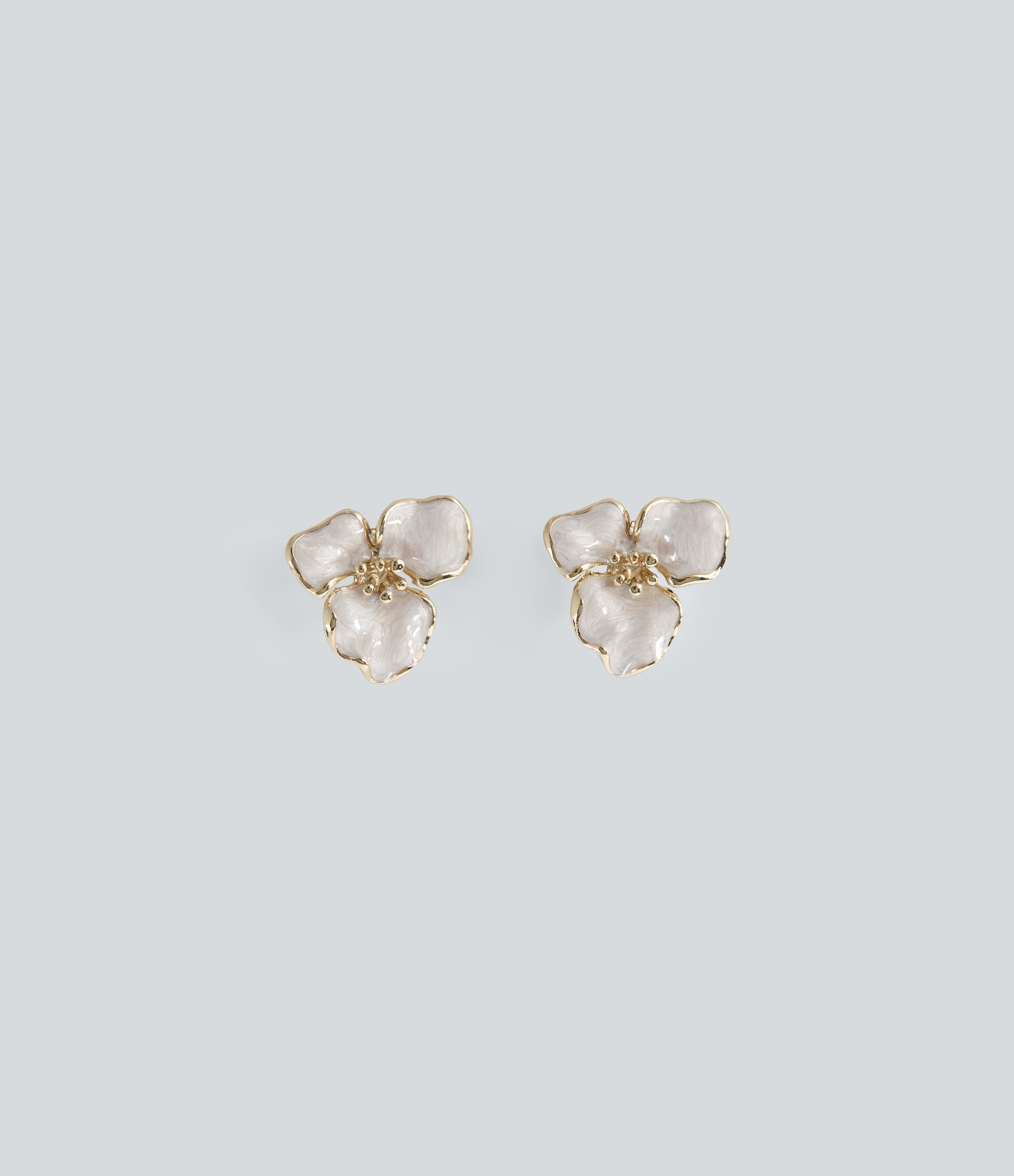 Flower Glazed Drop Earrings