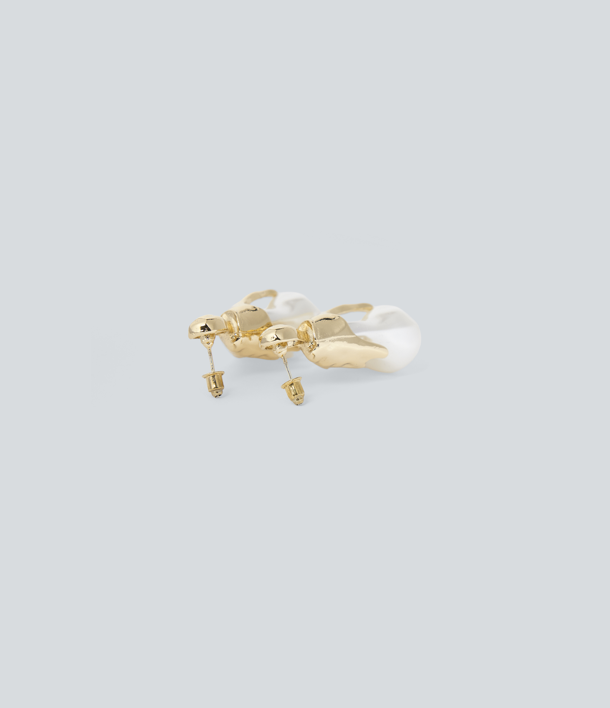 Gold Pearl Statement Earrings / 2