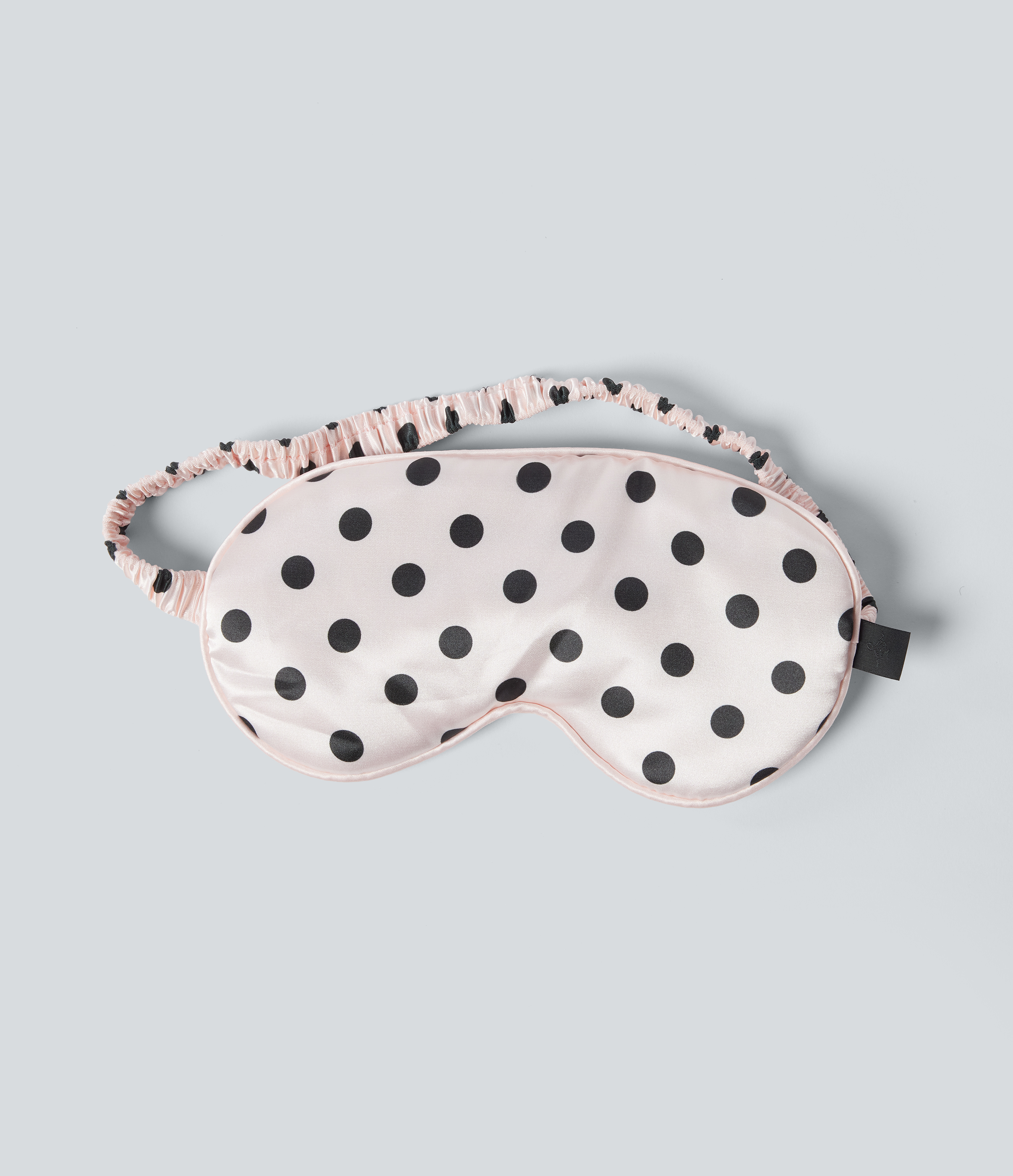 Misty White Polka Dot Sleeping Eye Mask & Scrunchie Set / 2