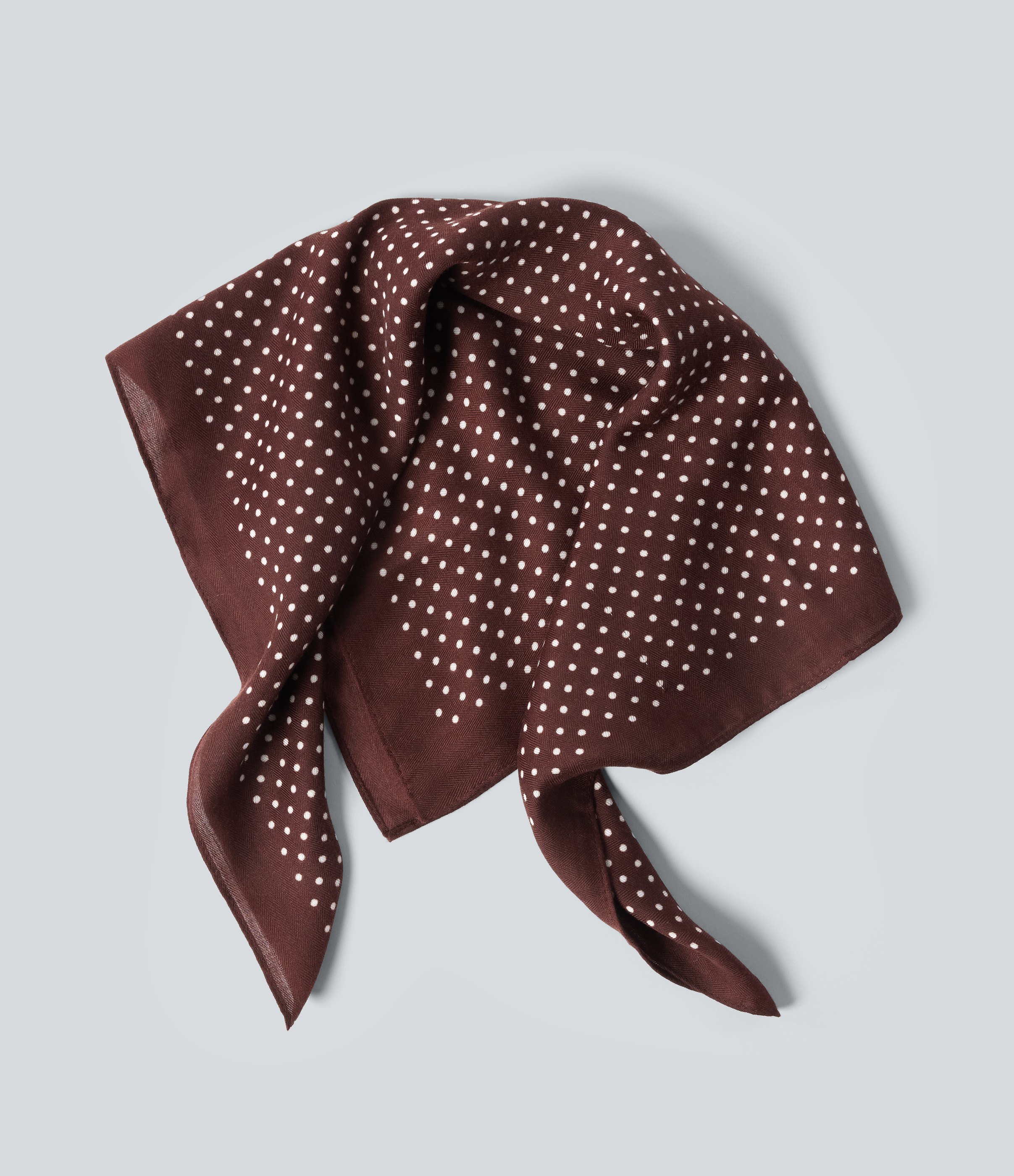 Tawny Port Polka Dot Square Scarf / 2