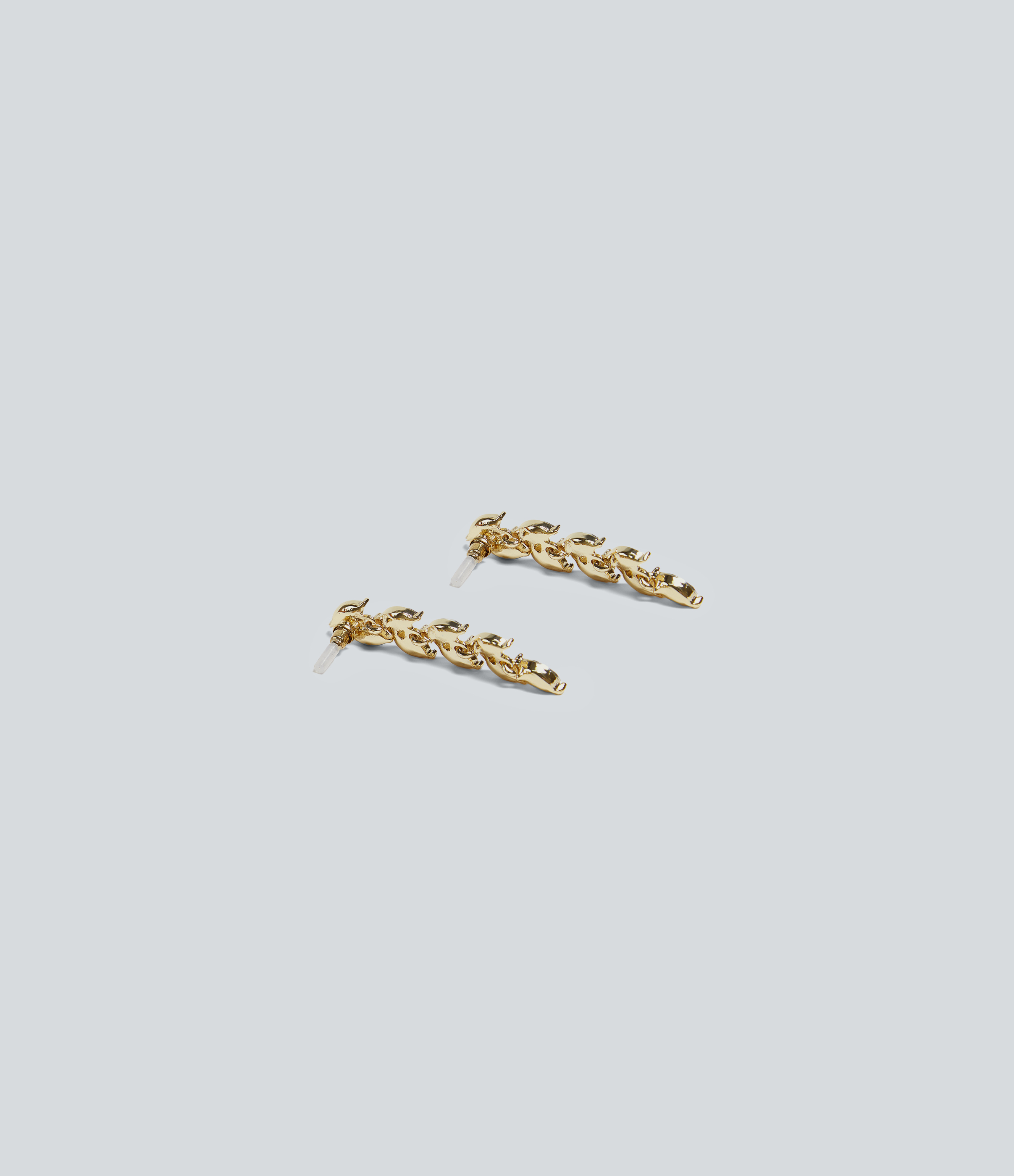 Gold Leaf Tassel Earrings / 2