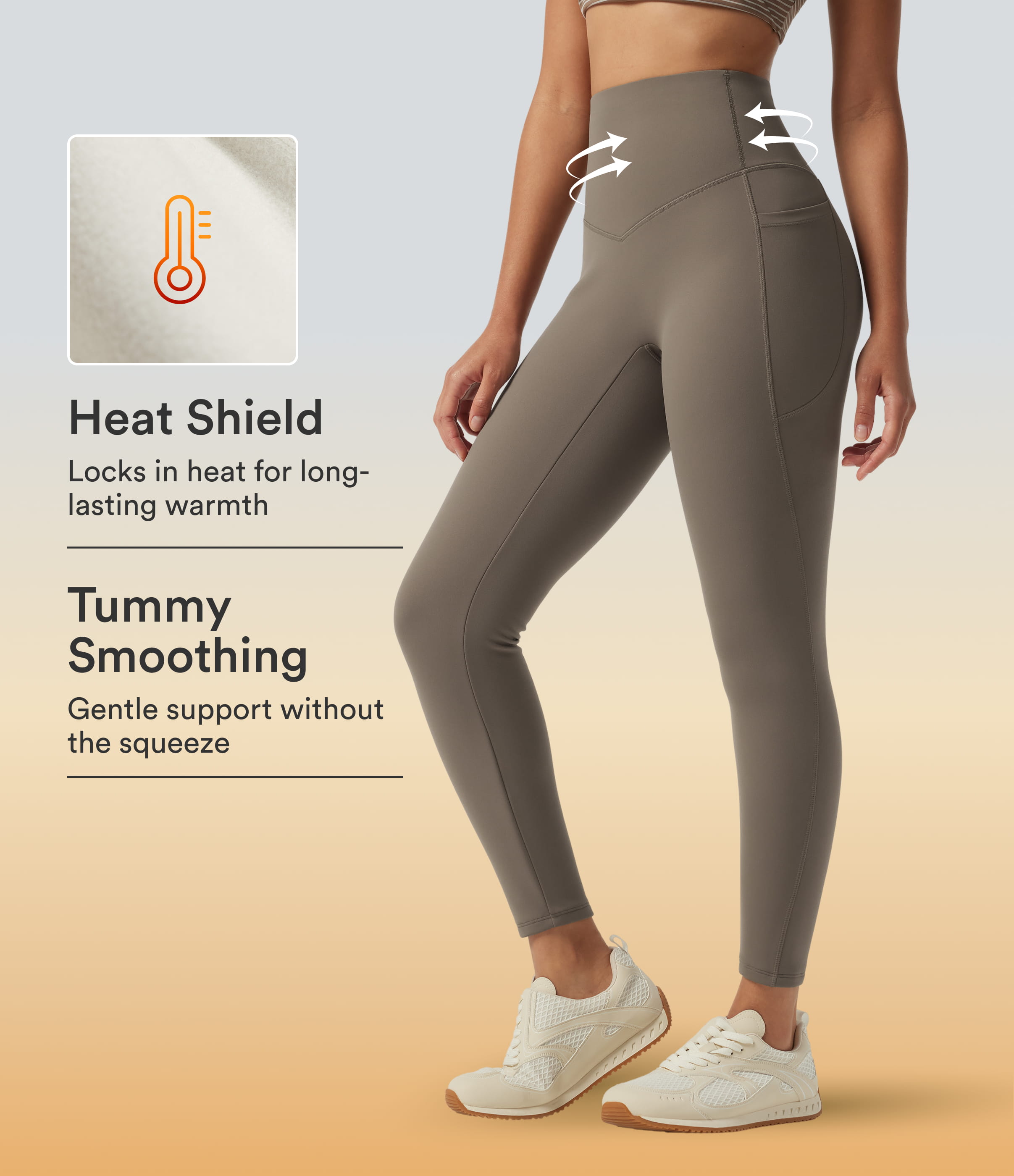 Halara UltraSculpt™ High Waisted Tummy Control Skinny Fleece Training Leggings with Pockets
