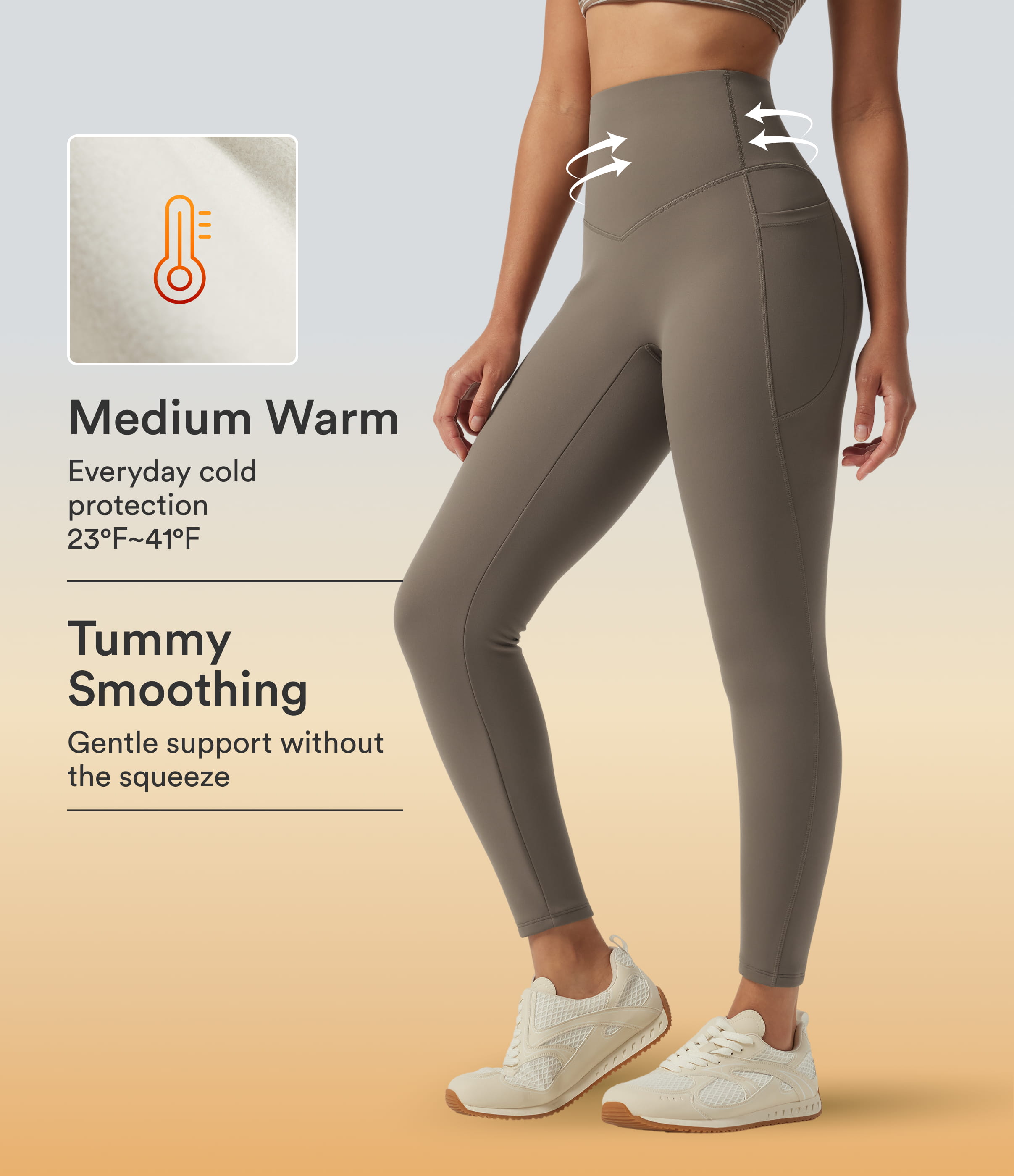 Halara UltraSculpt™ High Waisted Tummy Control Skinny Fleece Training Leggings with Pockets