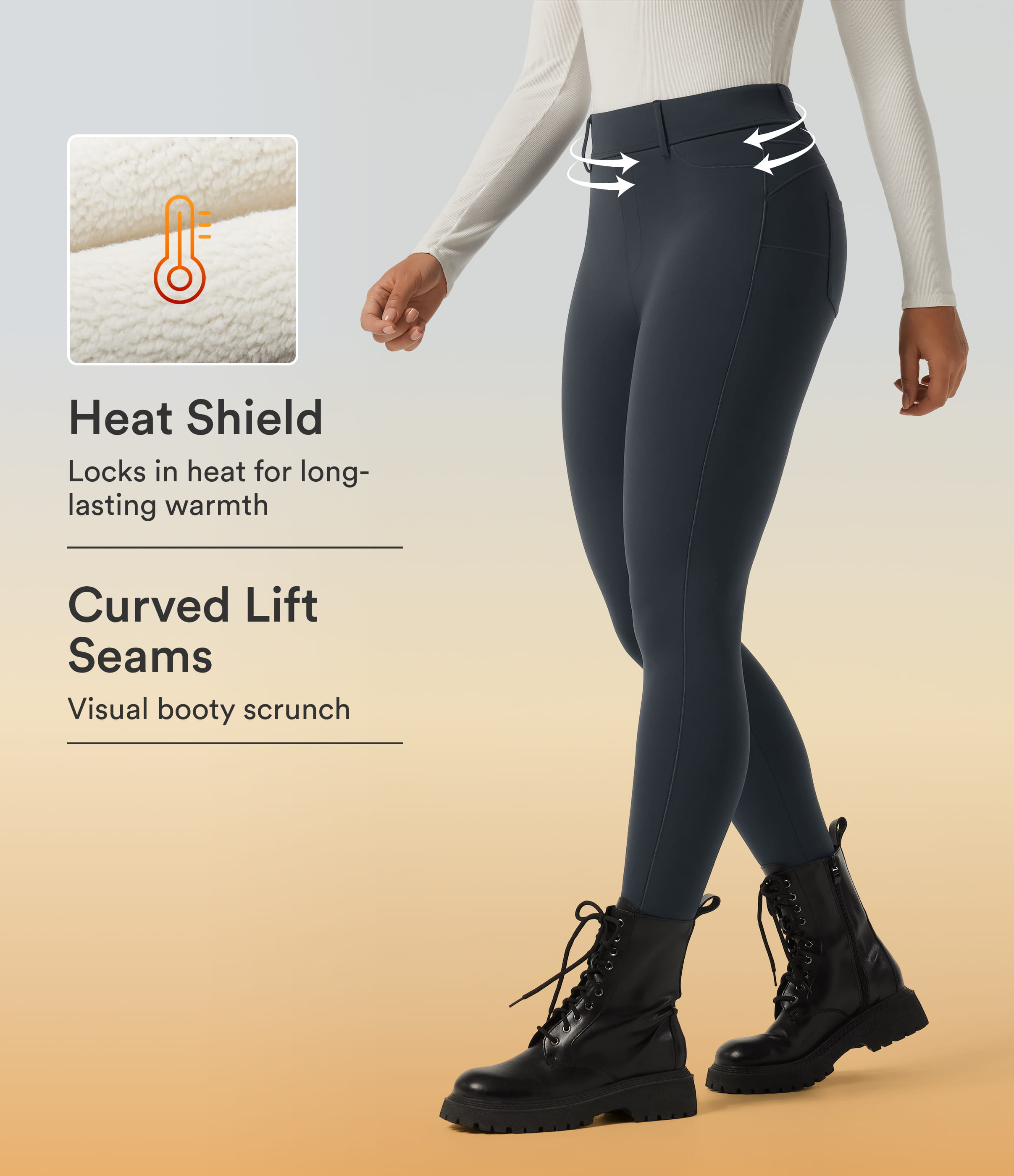 Halara UltraSculpt™ Extra Heat High Waisted Skinny Casual Leggings with Pockets
