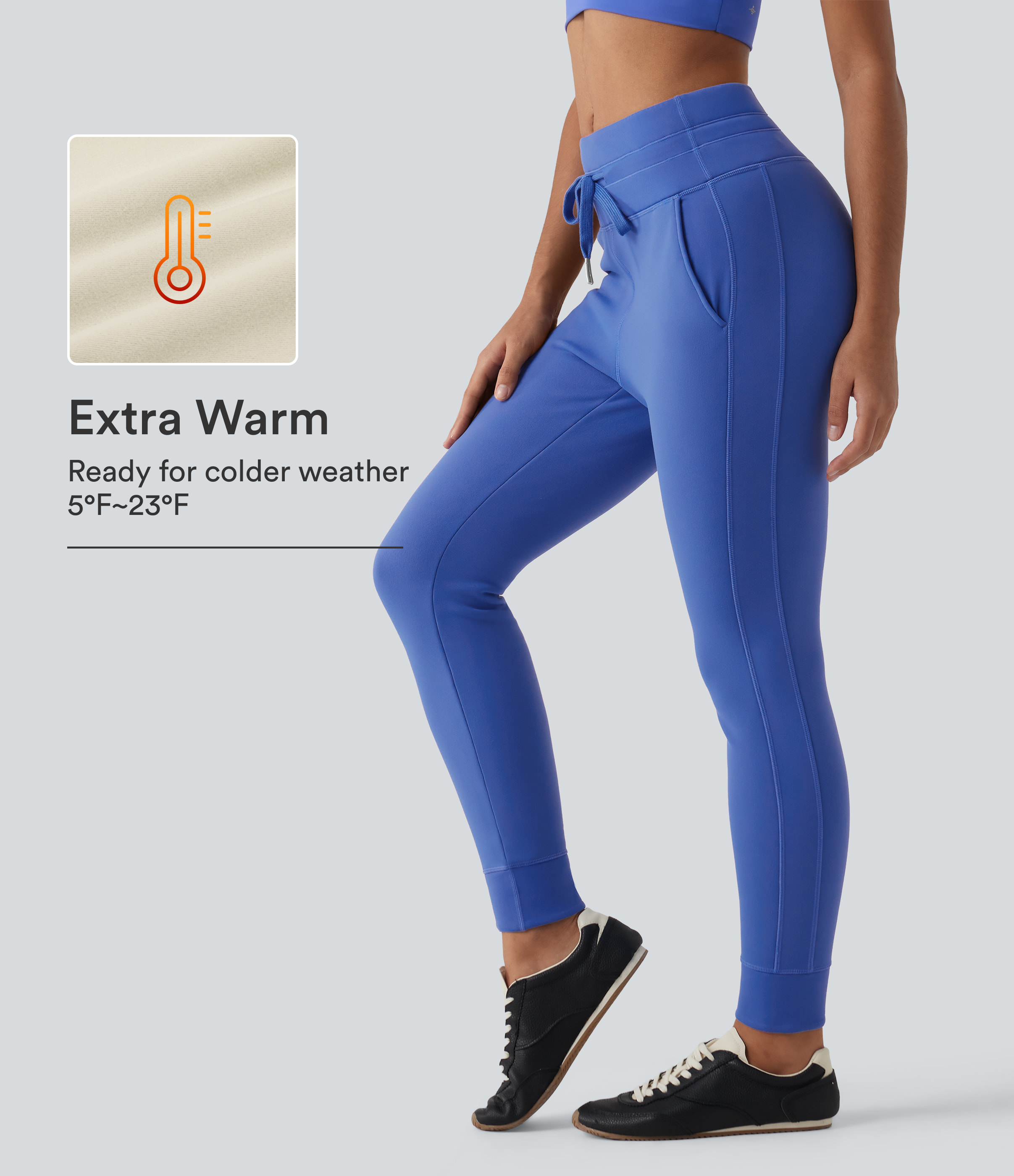 SoftlyZero™ High Waisted Slim Fit Fleece Yoga Jogger with Pockets