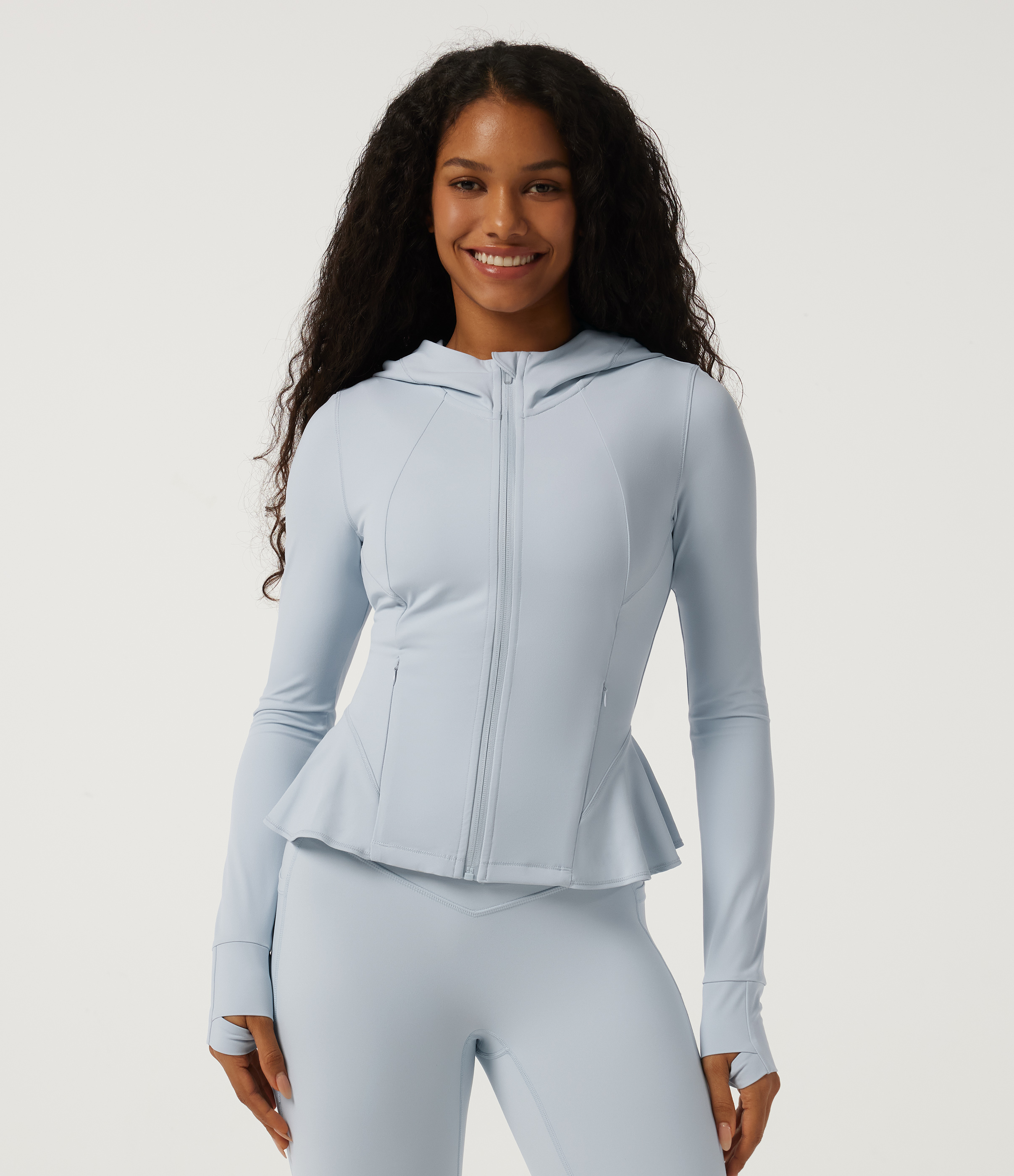 Halara UltraSculpt™ Hooded Long Sleeve Yoga Curvy Jacket with Pockets