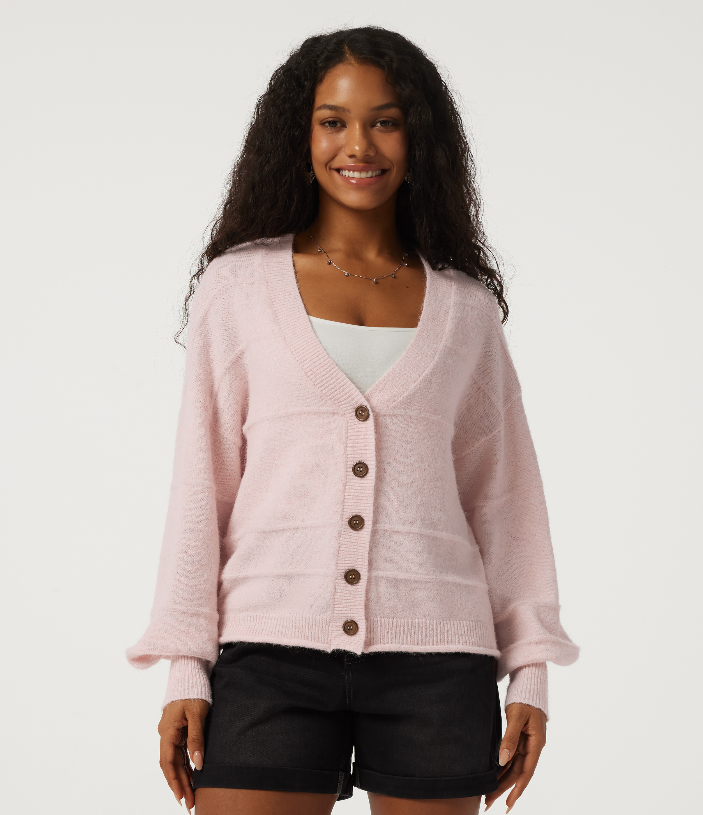 V Neck Long Sleeve Casual Cardigan