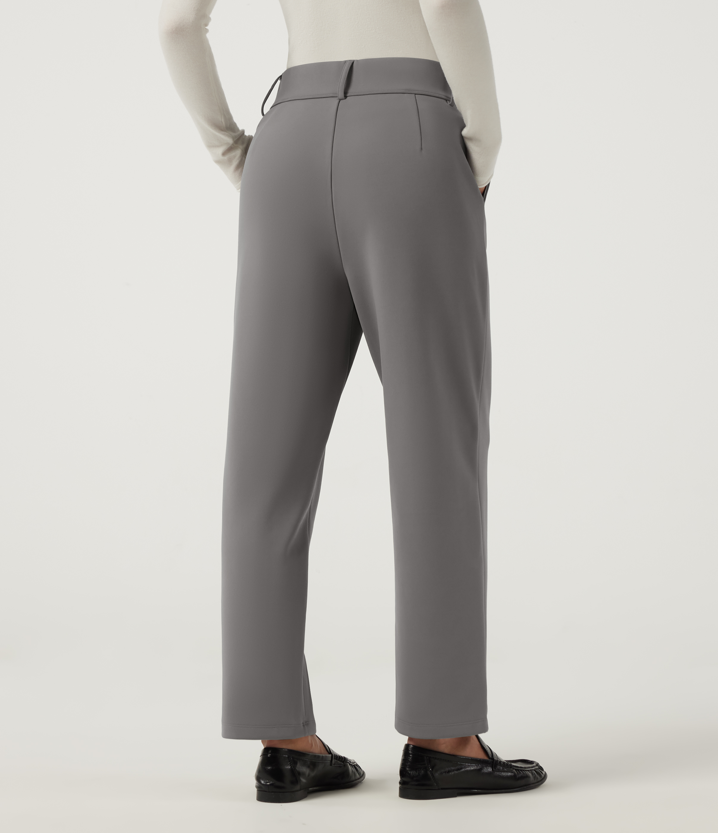 Silent Storm High Waisted Tapered Fleece Work Pants with Pockets / 2