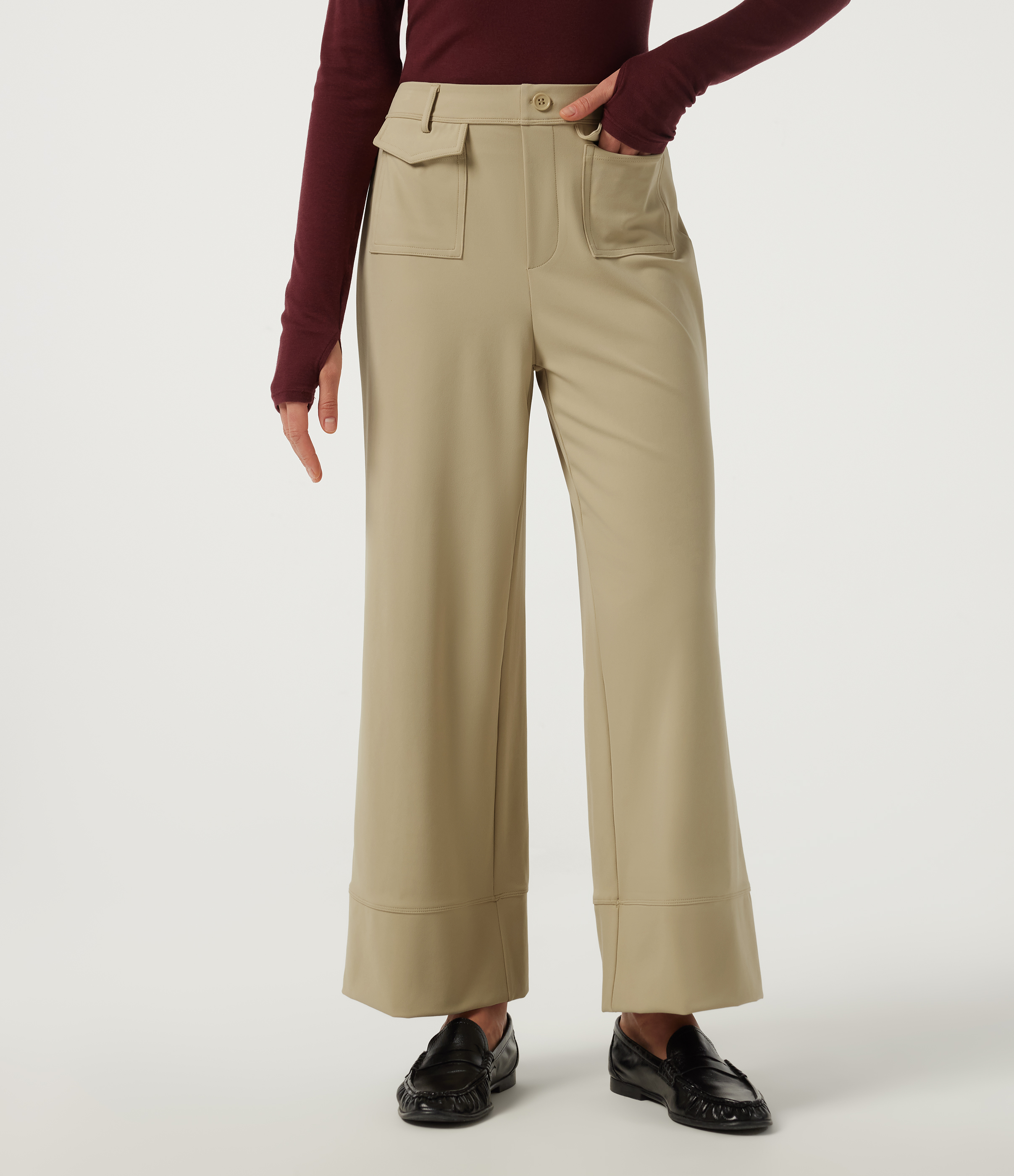 Halara DayStretch™ Mid Rise Wide Leg Work Pants with Pockets