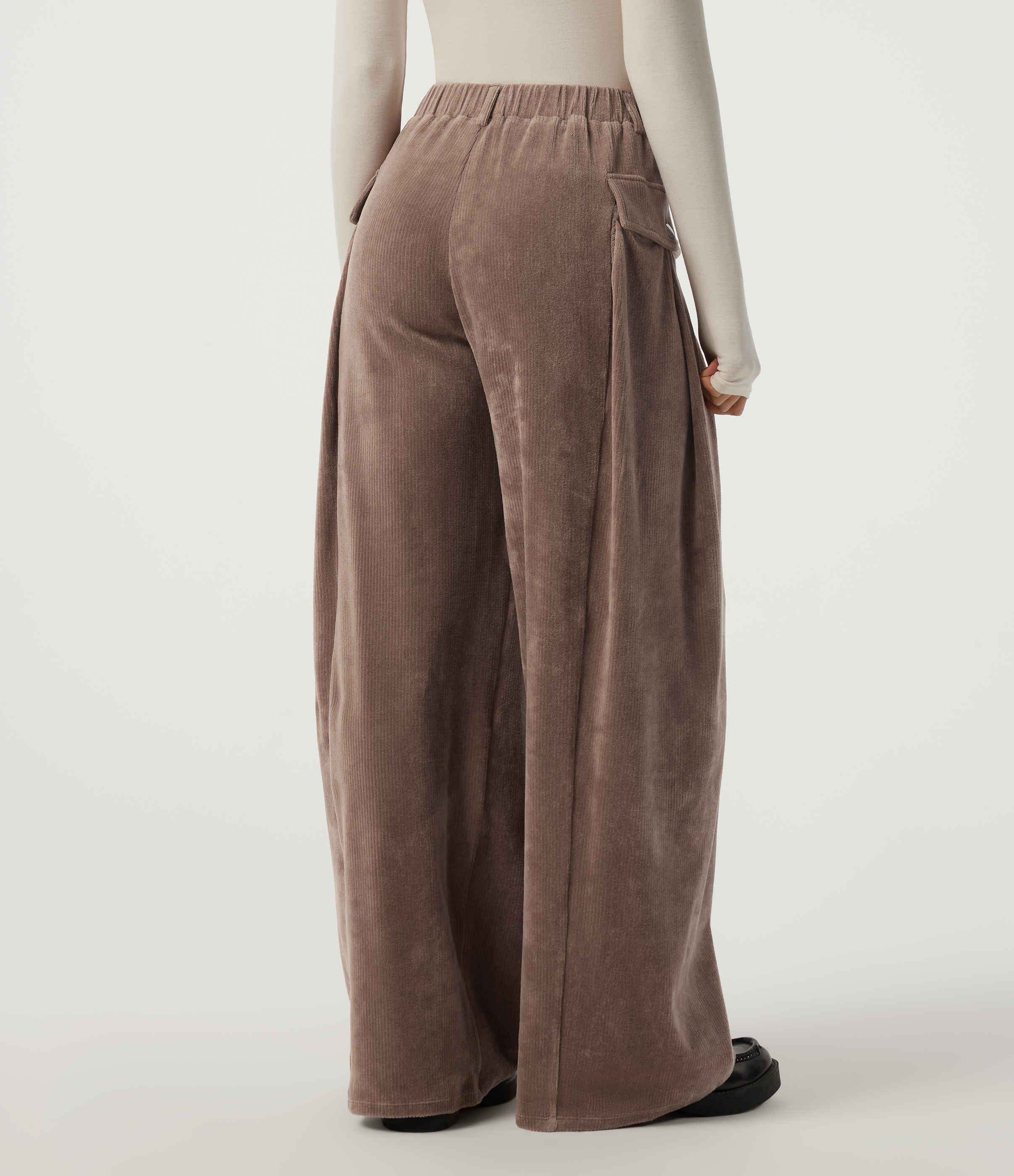 Acorn Mid Rise Baggy Corduroy Casual Pants with Pockets / 2