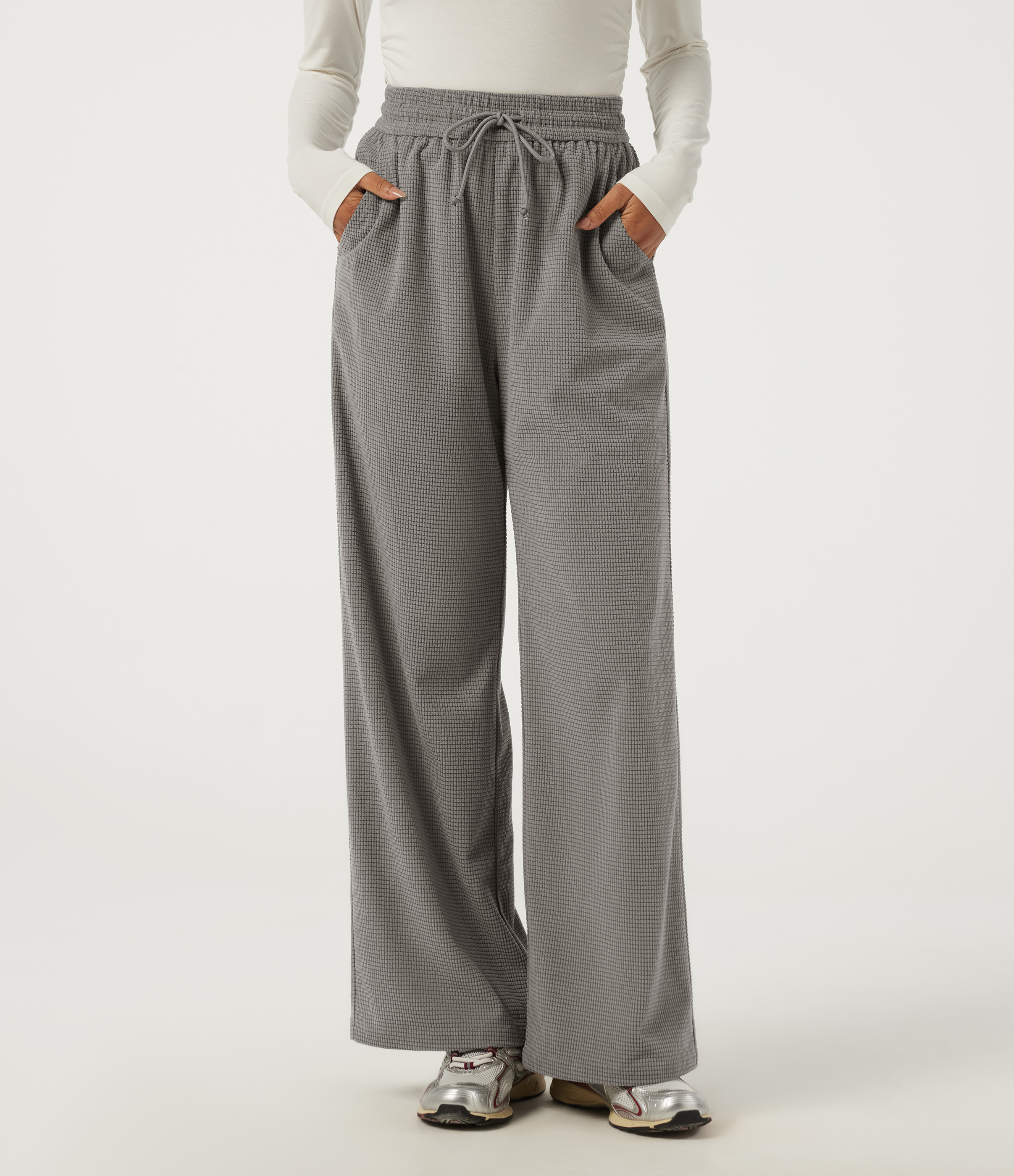 High Waisted Baggy Corduroy Casual Pants with Pockets