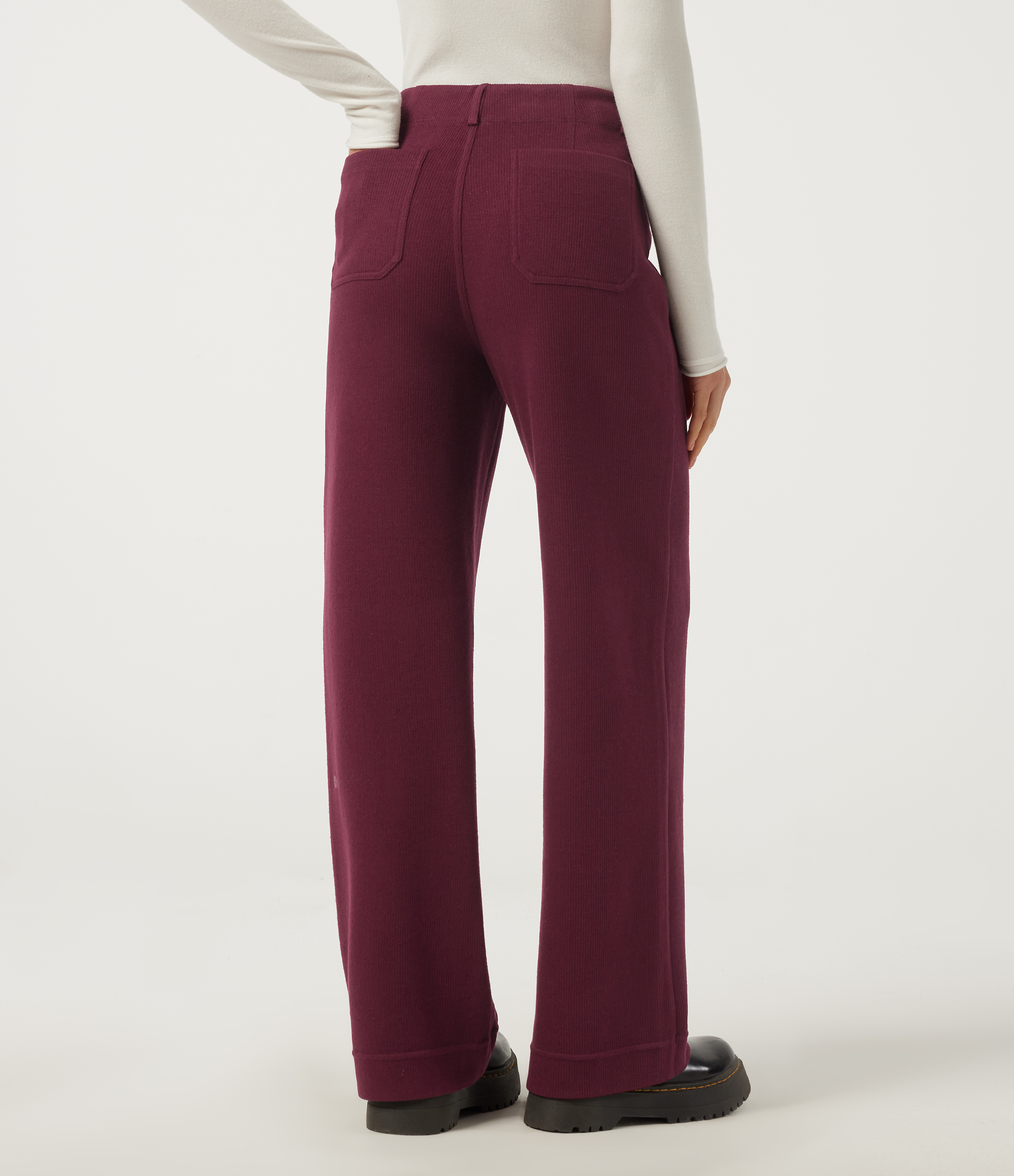 Cabernet Mid Rise Straight Leg Casual Pants with Pockets / 2