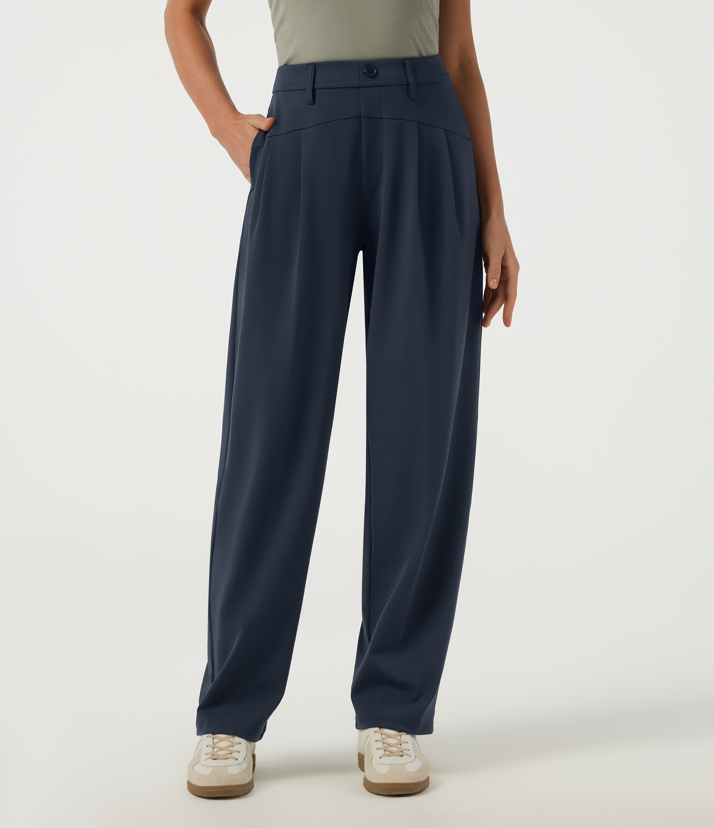 Halara DayStretch™ Mid Rise Tapered Work Pants with Pockets