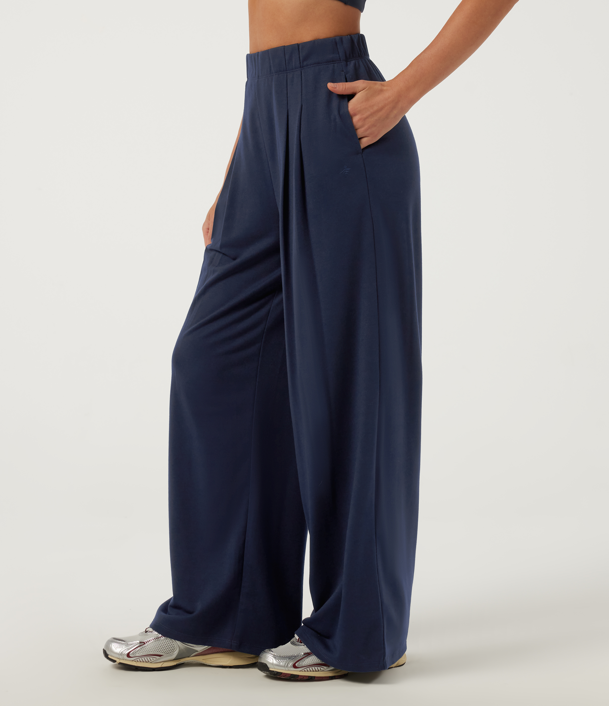 High Waisted Wide Leg Casual Sweatpants with Pockets