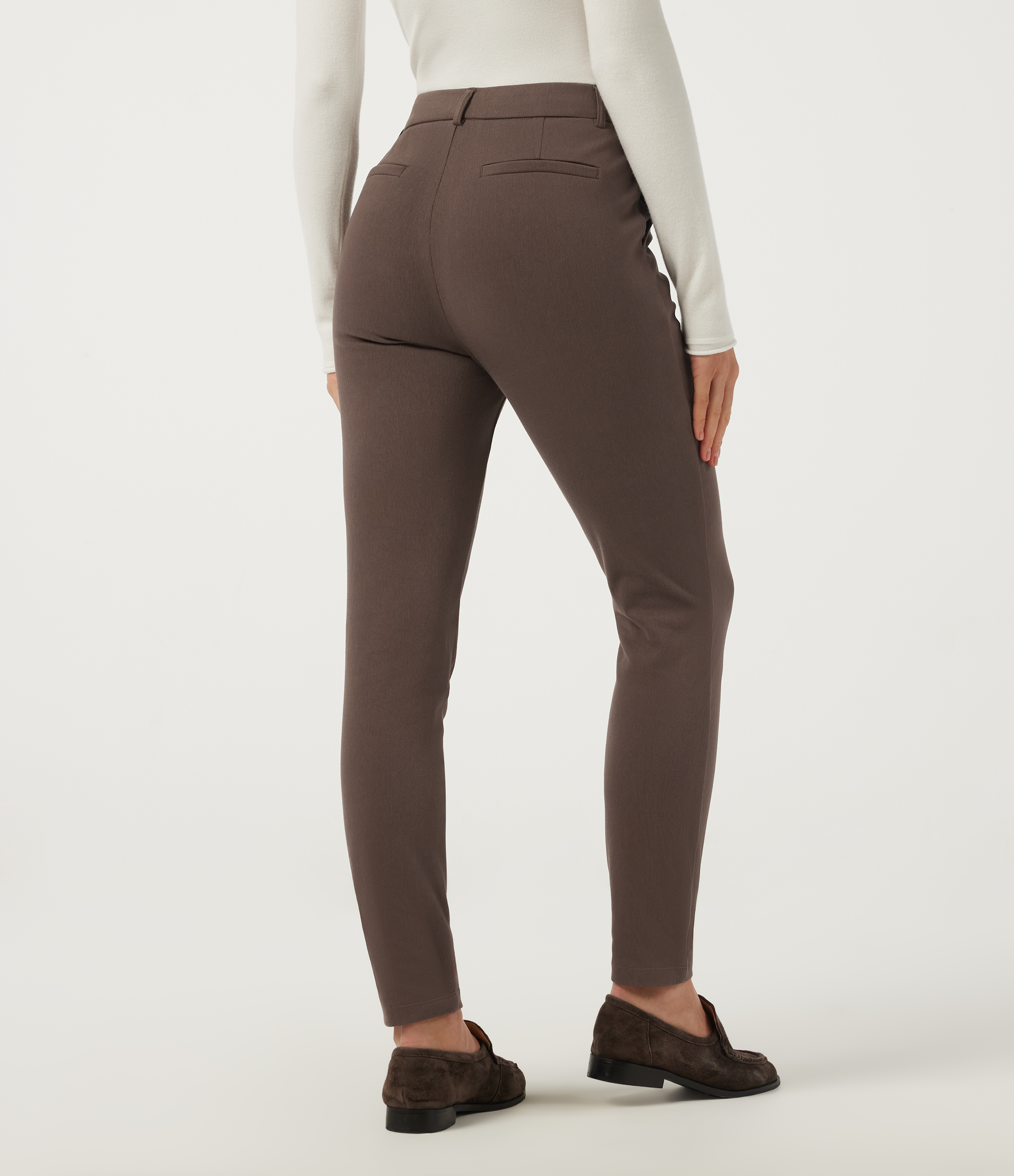 Chocolate Martini Mid Rise Slim Work Pants with Pockets / 2