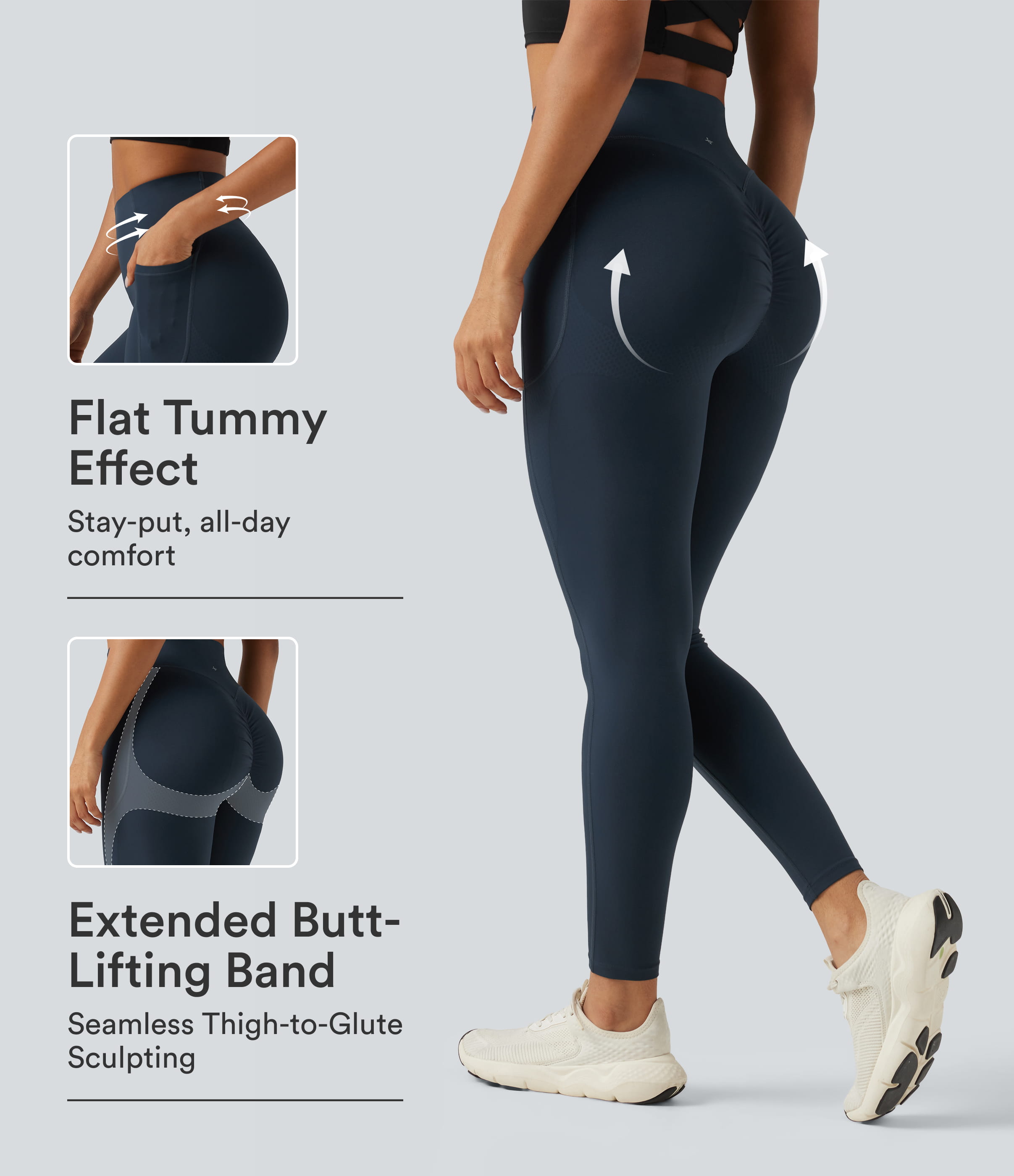 Halara UltraSculpt™ High Waisted Scrunch Butt Lifting 2.0 Tummy Control Shaping Training Leggings with Pockets