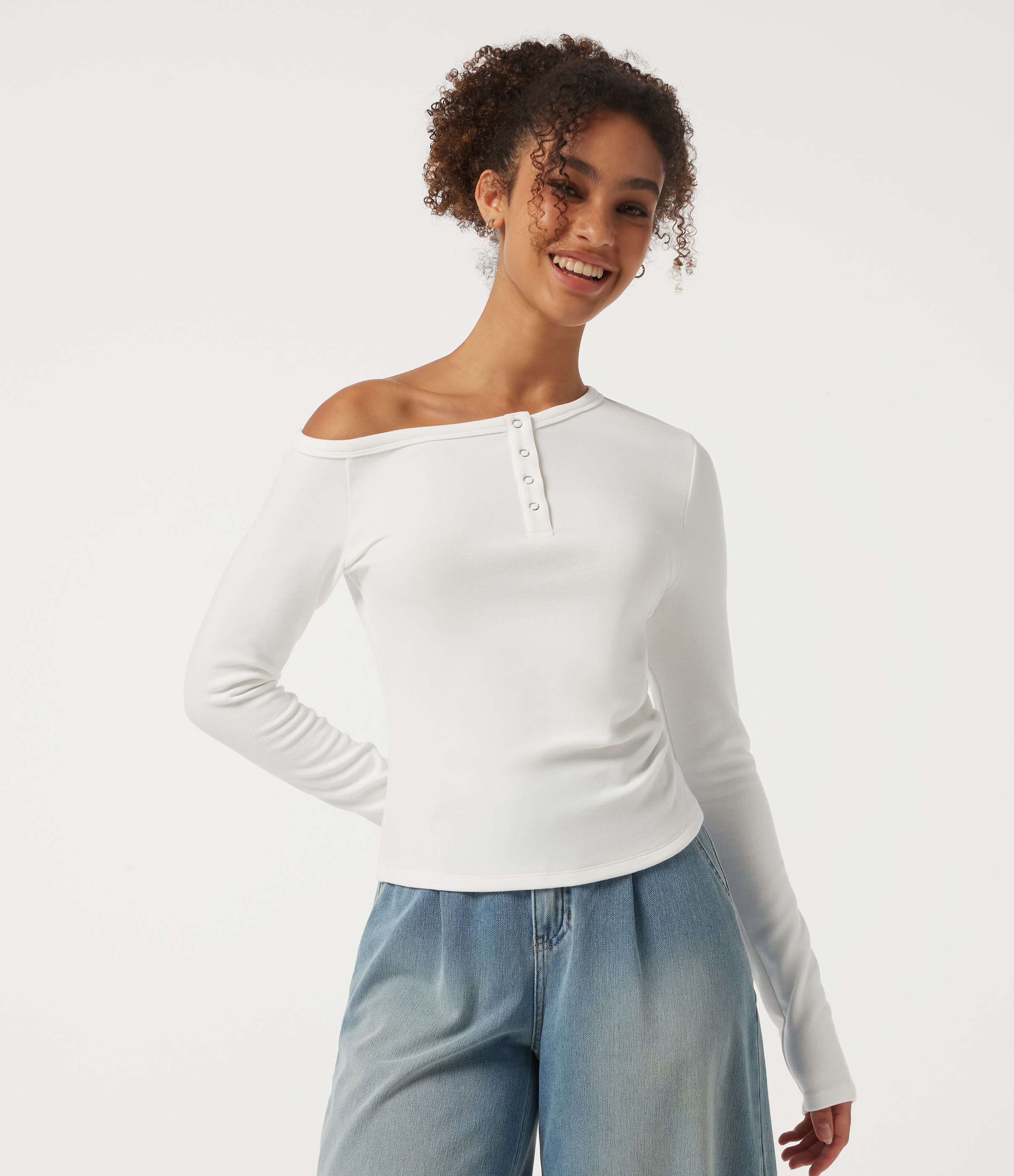 One Shoulder Long Sleeve Asymmetric Ruched Thermal Casual Top
