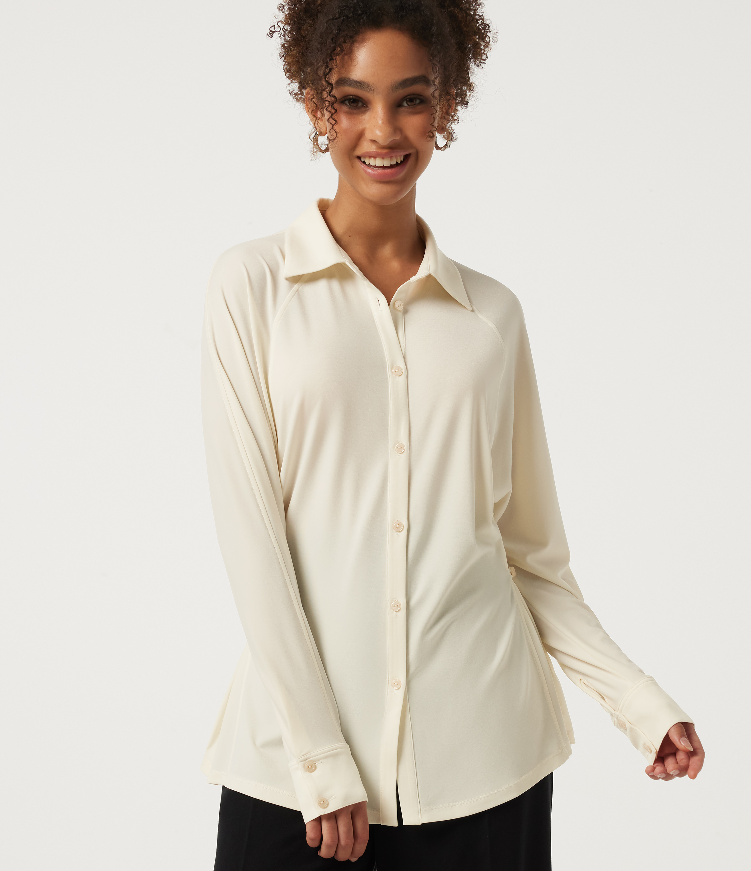 Raglan Long Sleeve Casual Shirt
