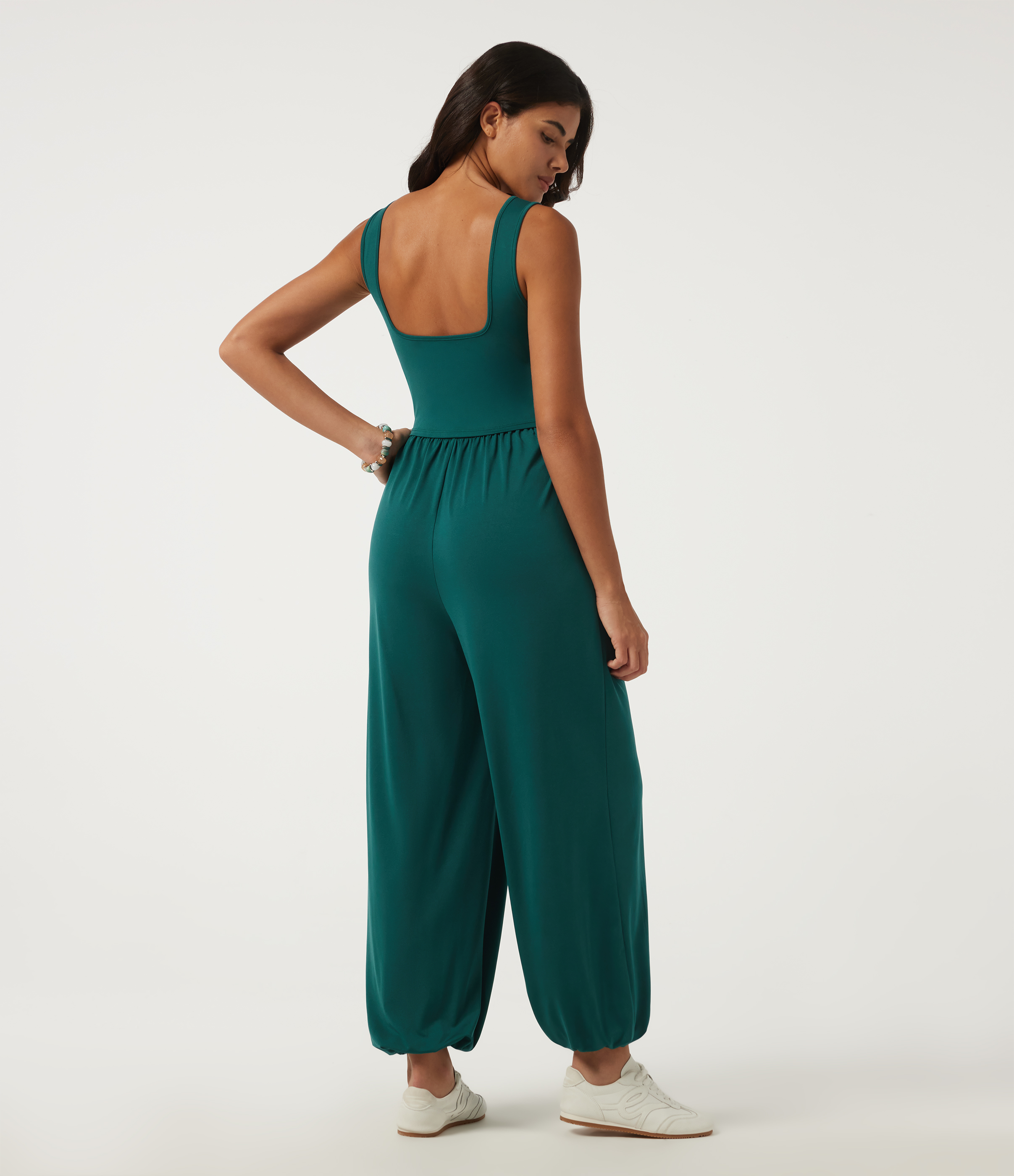 June Bug Square Neck Sleeveless Casual Jumpsuit with Pockets - Easy Peezy Edition / 2