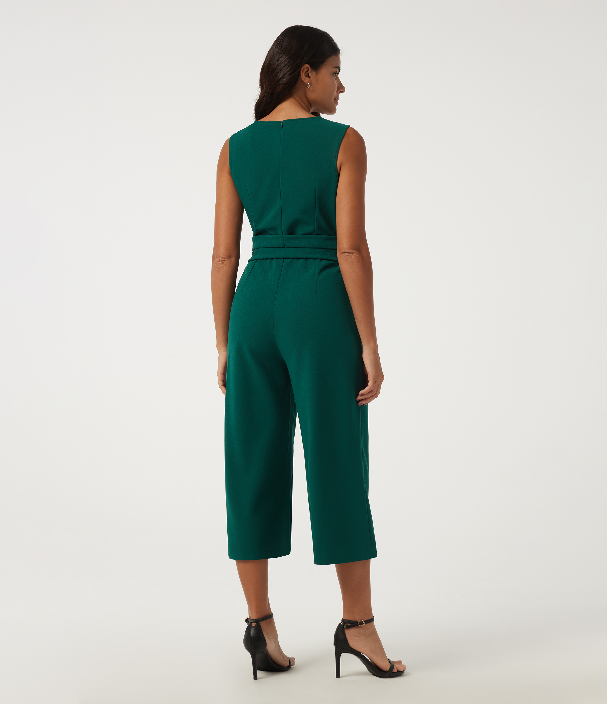 Rain Forest Boat Neck Sleeveless Baggy Work Jumpsuit with Pockets - Easy Peezy Edition / 2