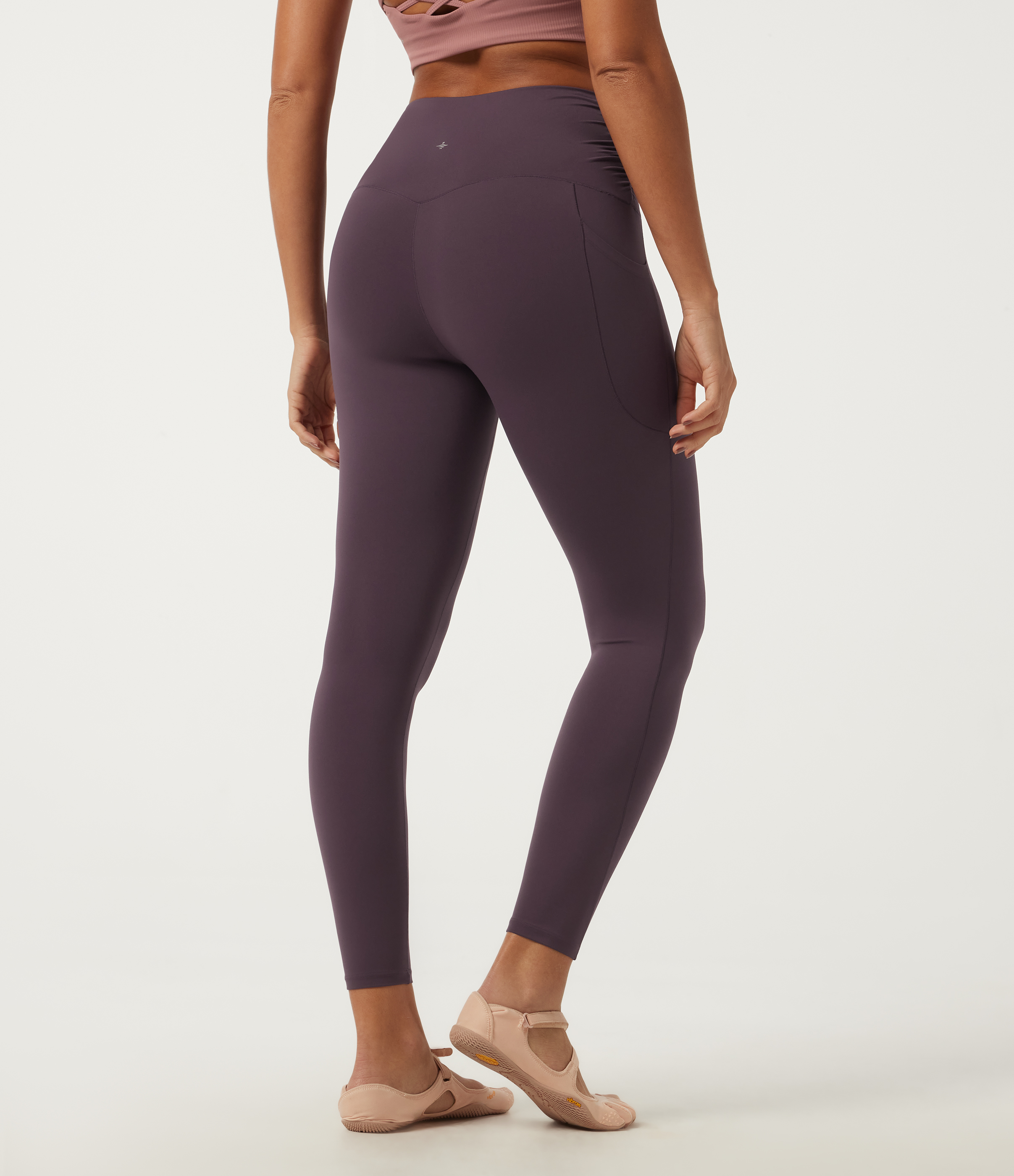 Dusky Evening purple SoftlyZero™ High Waisted Ruched Yoga Leggings with Pockets / 2