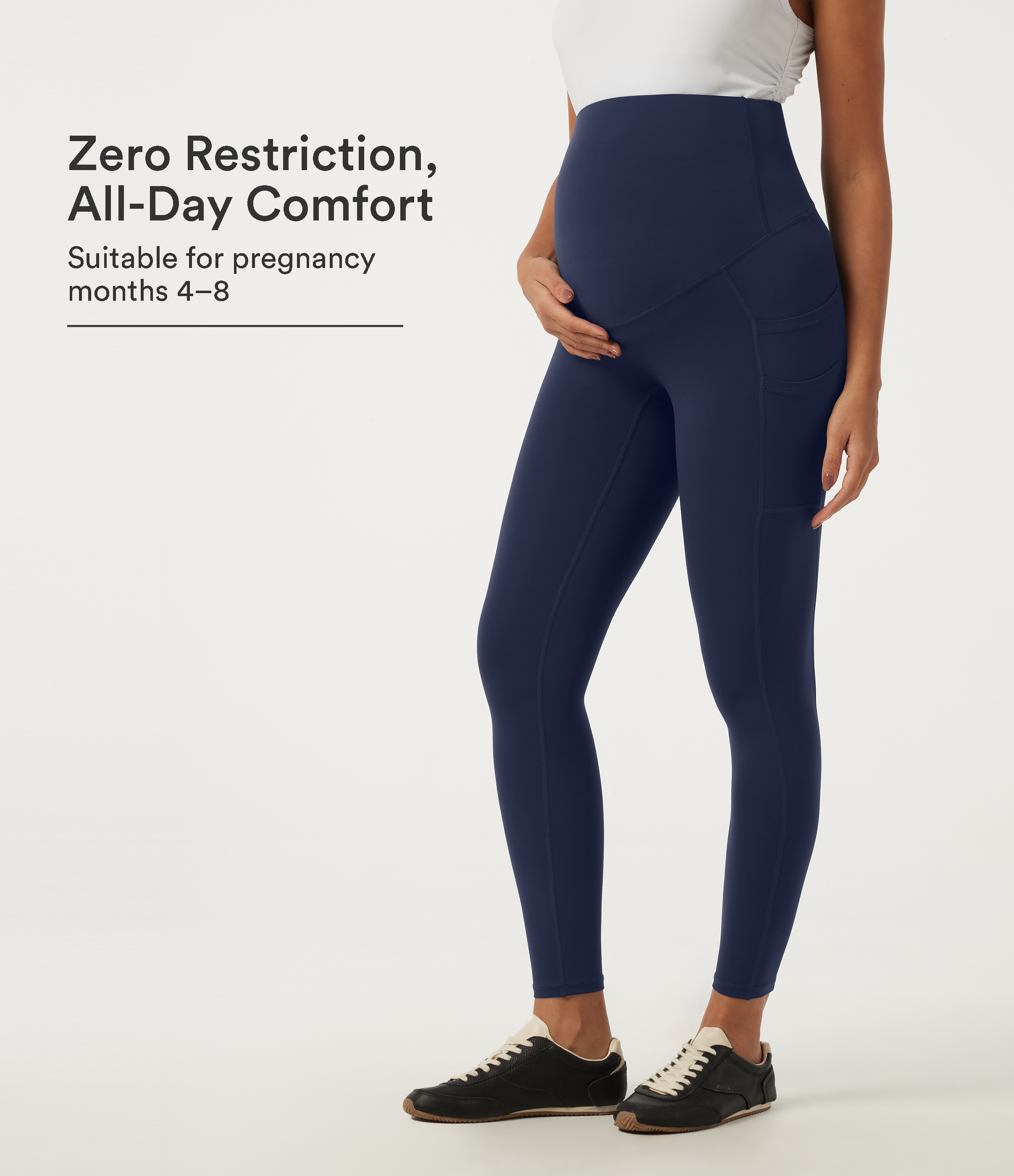 SoftlyZero™ High Waisted Skinny Yoga Maternity Leggings with Pockets