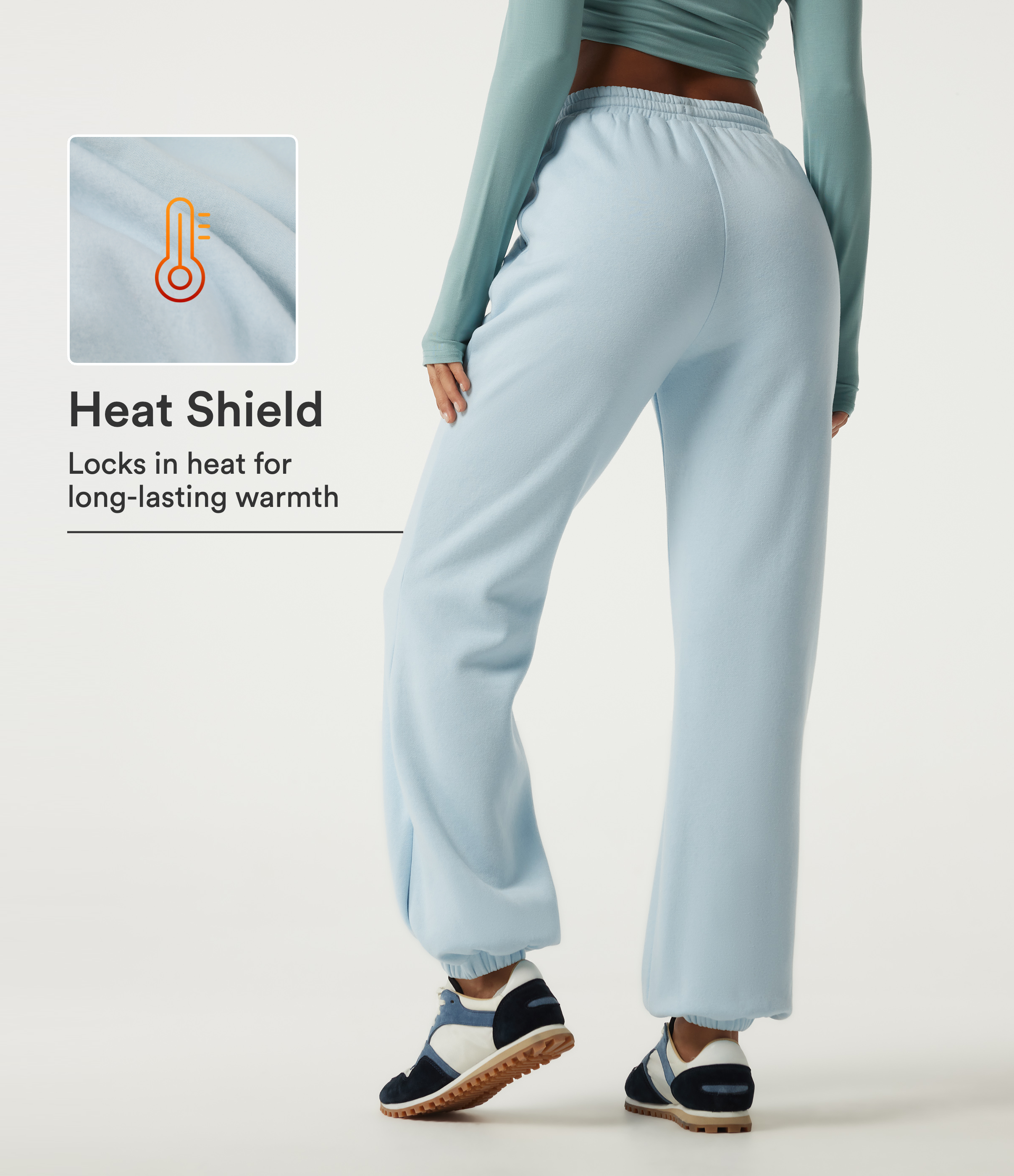 Mid Rise Drawstring Fleece Casual Cotton Joggers with Pockets