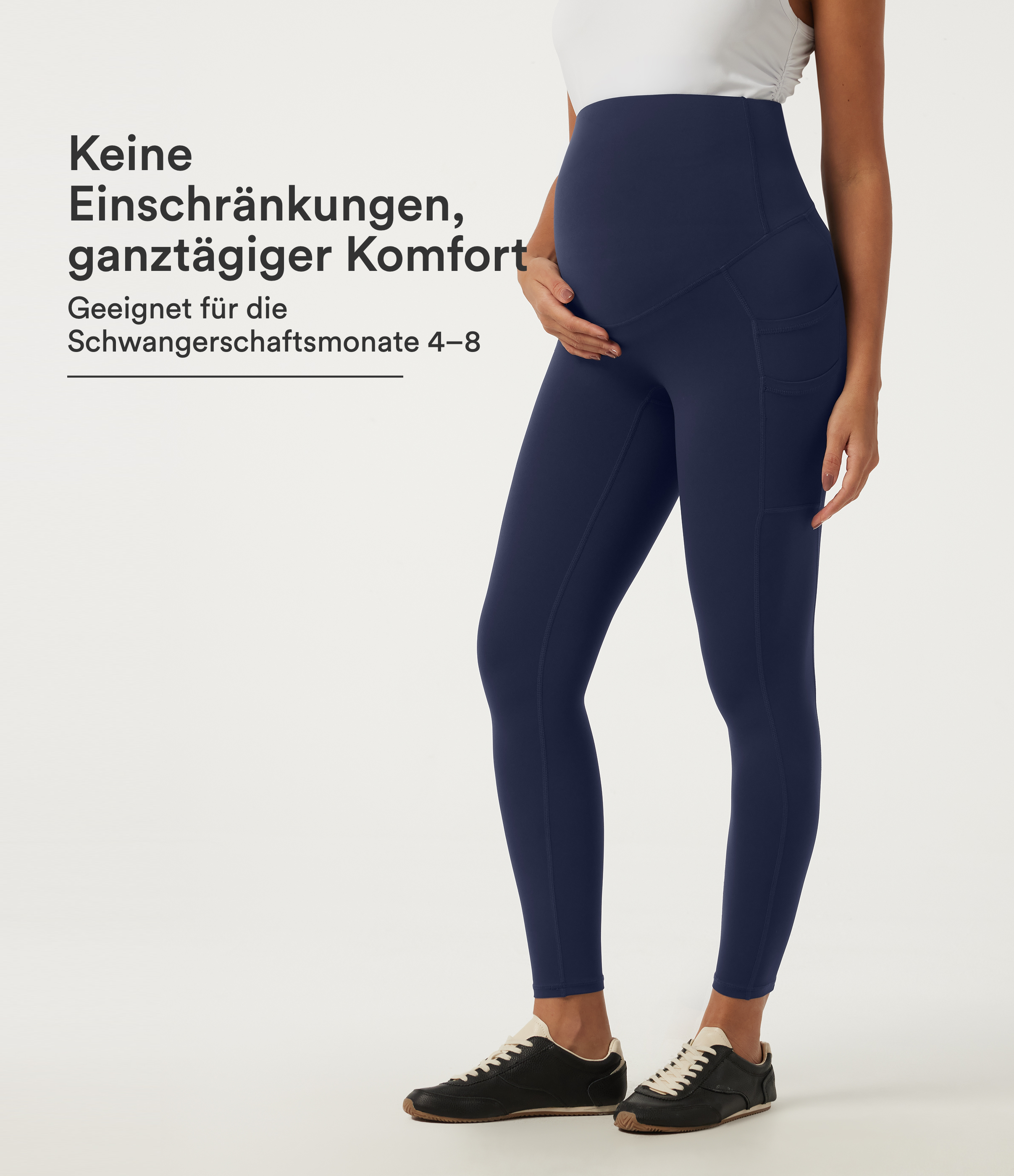 Peacoat SoftlyZero™ - Umstands-Yoga-Leggings mit hohem Bund und Seitentaschen - skinny fit / 1