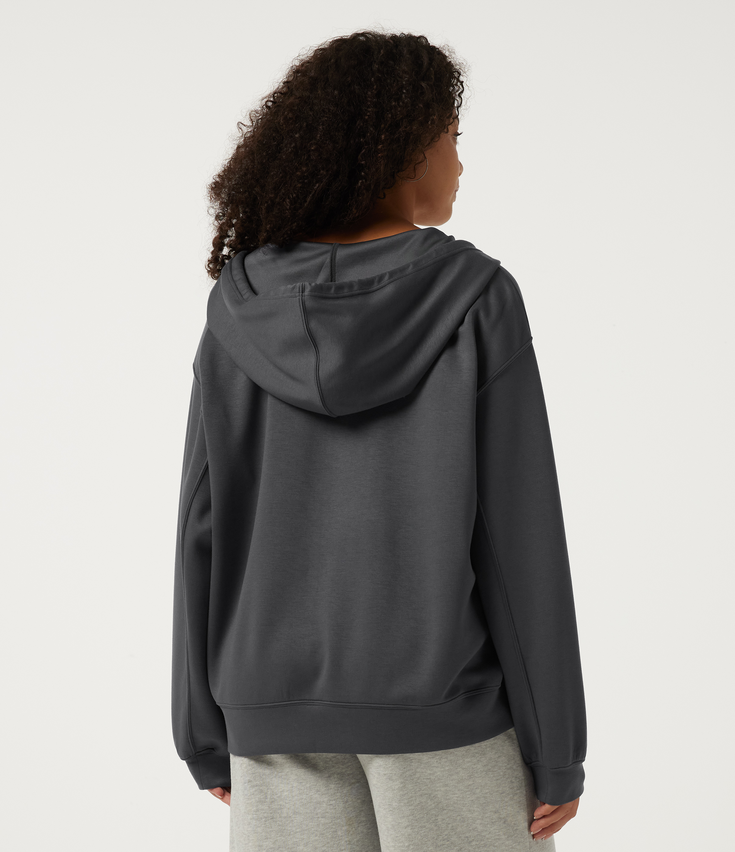 Ombre Blue Drop Shoulder Long Sleeve Casual Hoodie Sweatshirt / 2