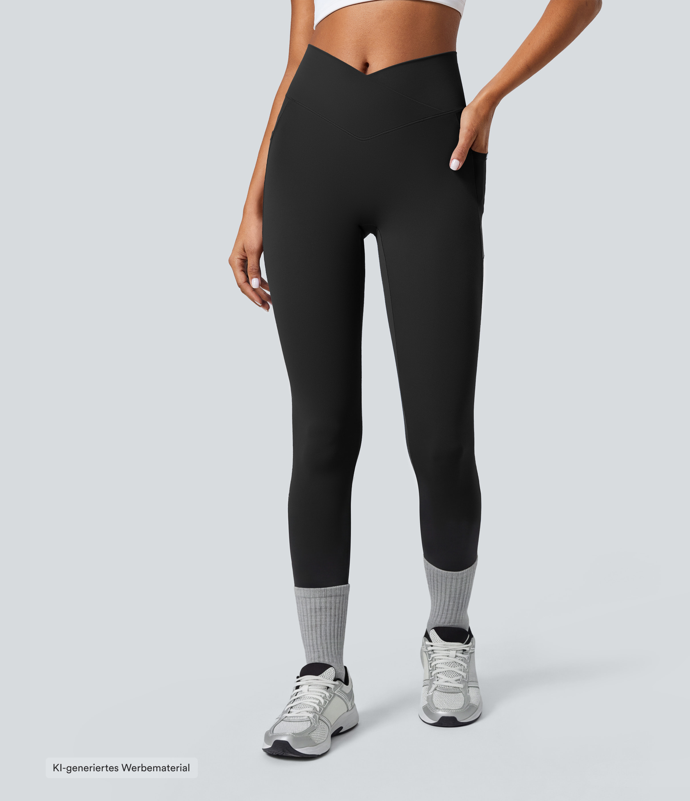 Softlyzero™ Plush Crossover Leggings mit Taschen