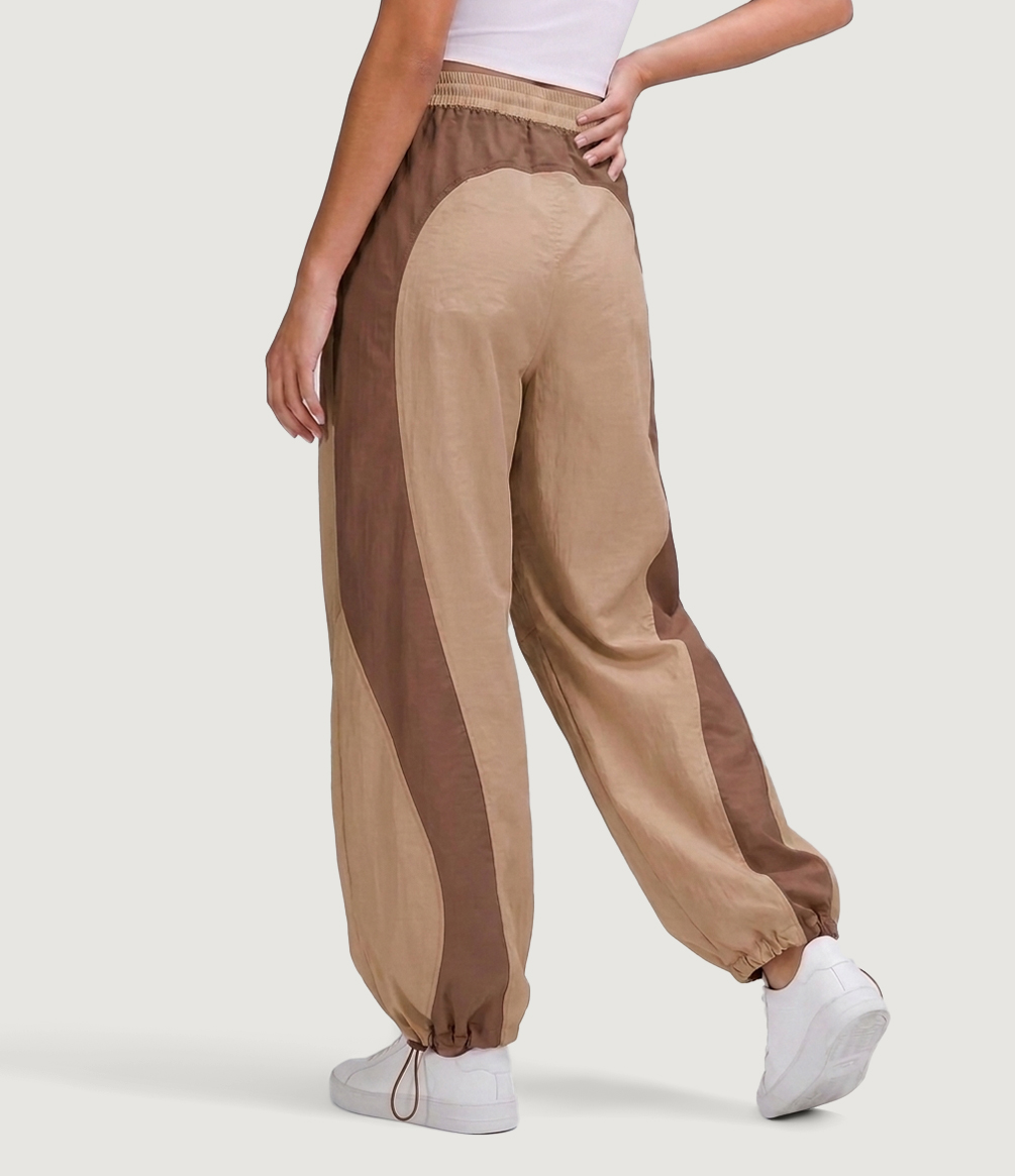 Nomad High Waisted Drawstring Color Block Quick Dry InstantCool Casual Pants with Pockets-UPF40+ / 2