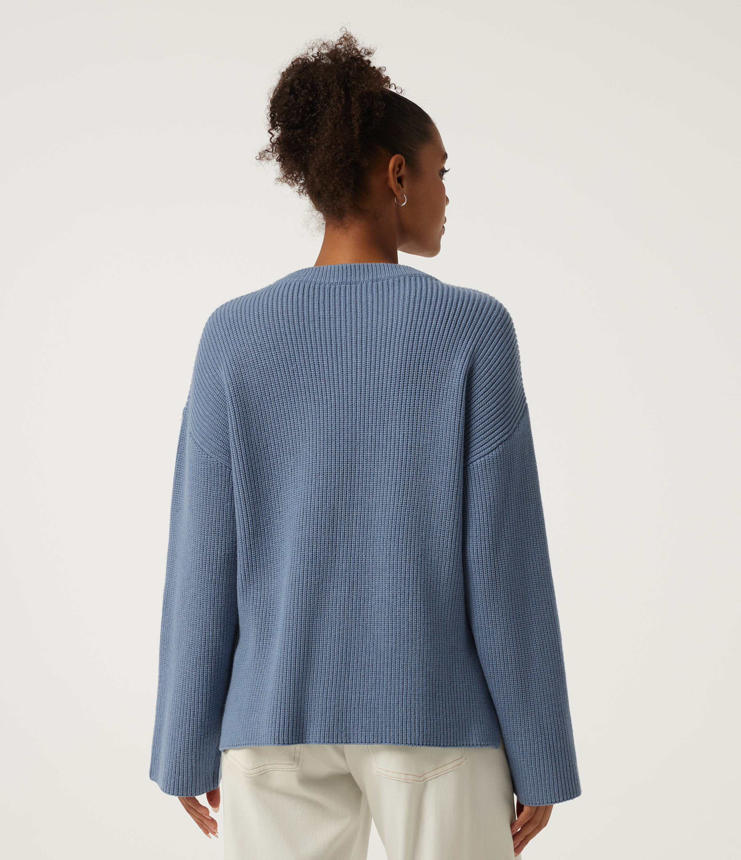 Troposphere Round Neck Long Sleeve Casual Sweater with Pockets / 2