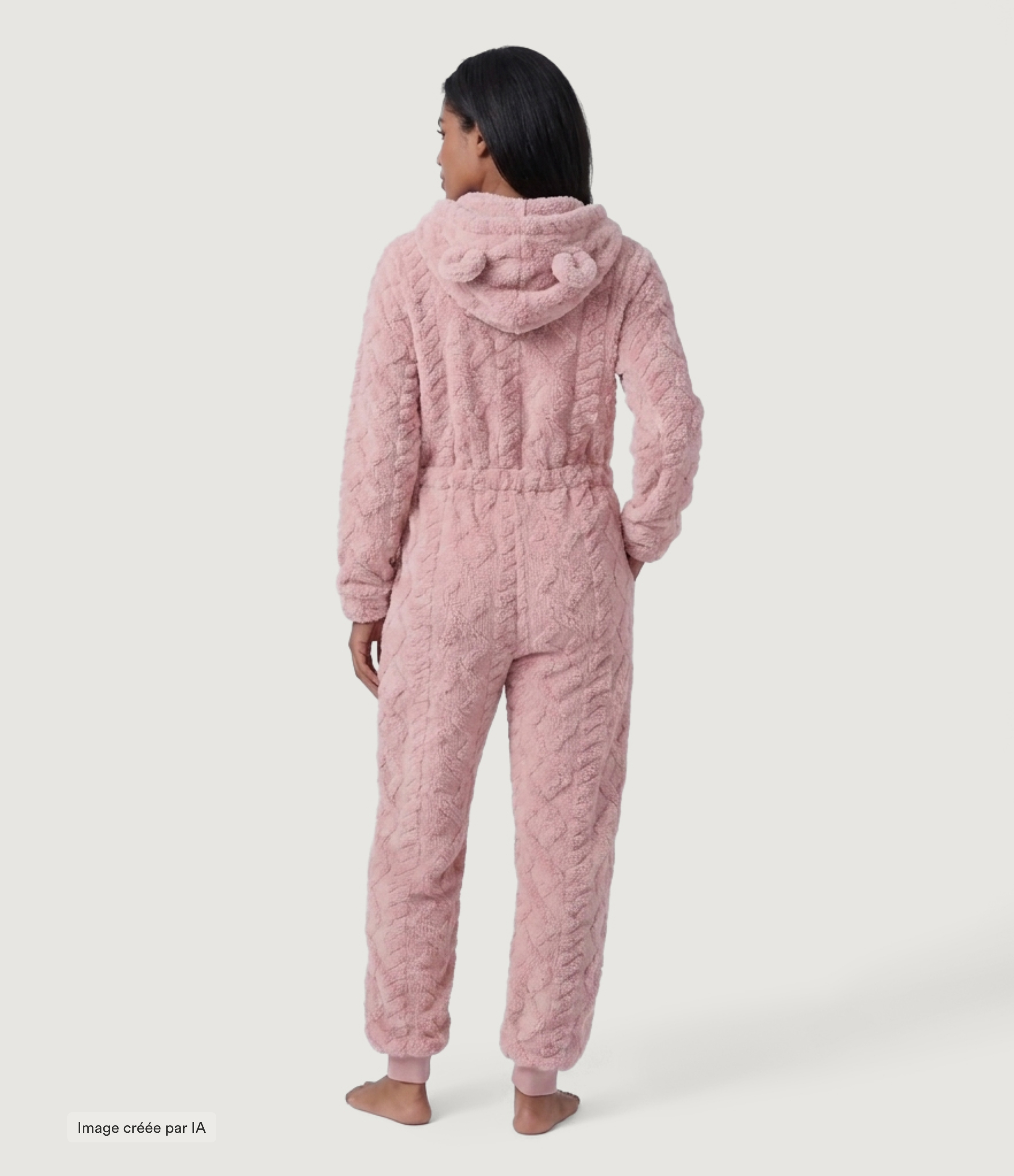 Pinkesque Combinaison d’intérieur accès facile Easy Peasy à capuche et manches longues avec poches / 2