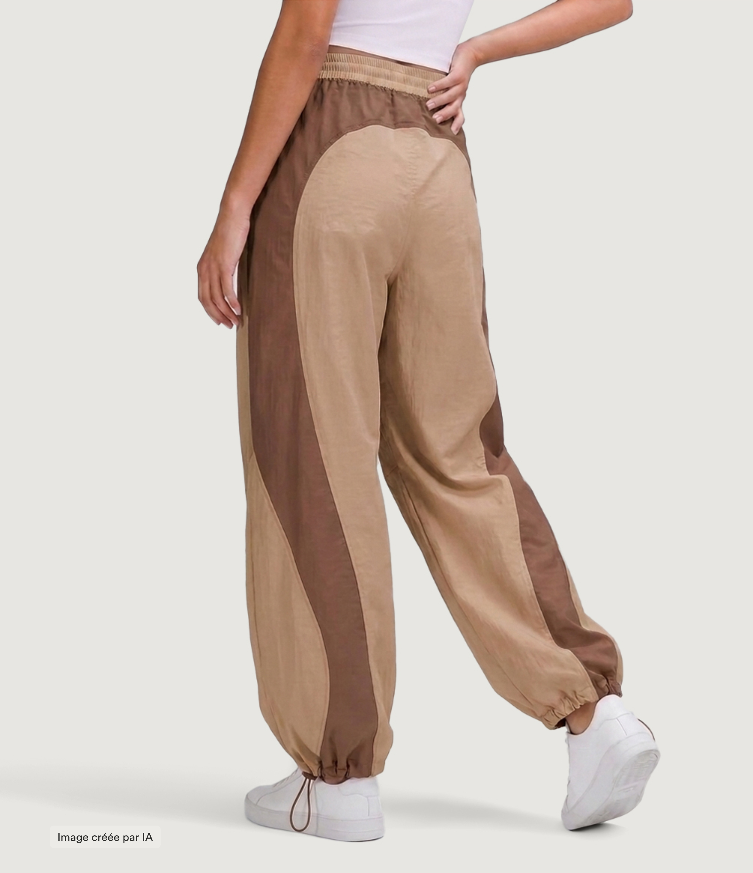 Nomad Pantalon à blocs de couleurs effet frais InstantCool à séchage rapide taille haute avec cordon de serrage et poches, protection solaire UPF 40+ / 2
