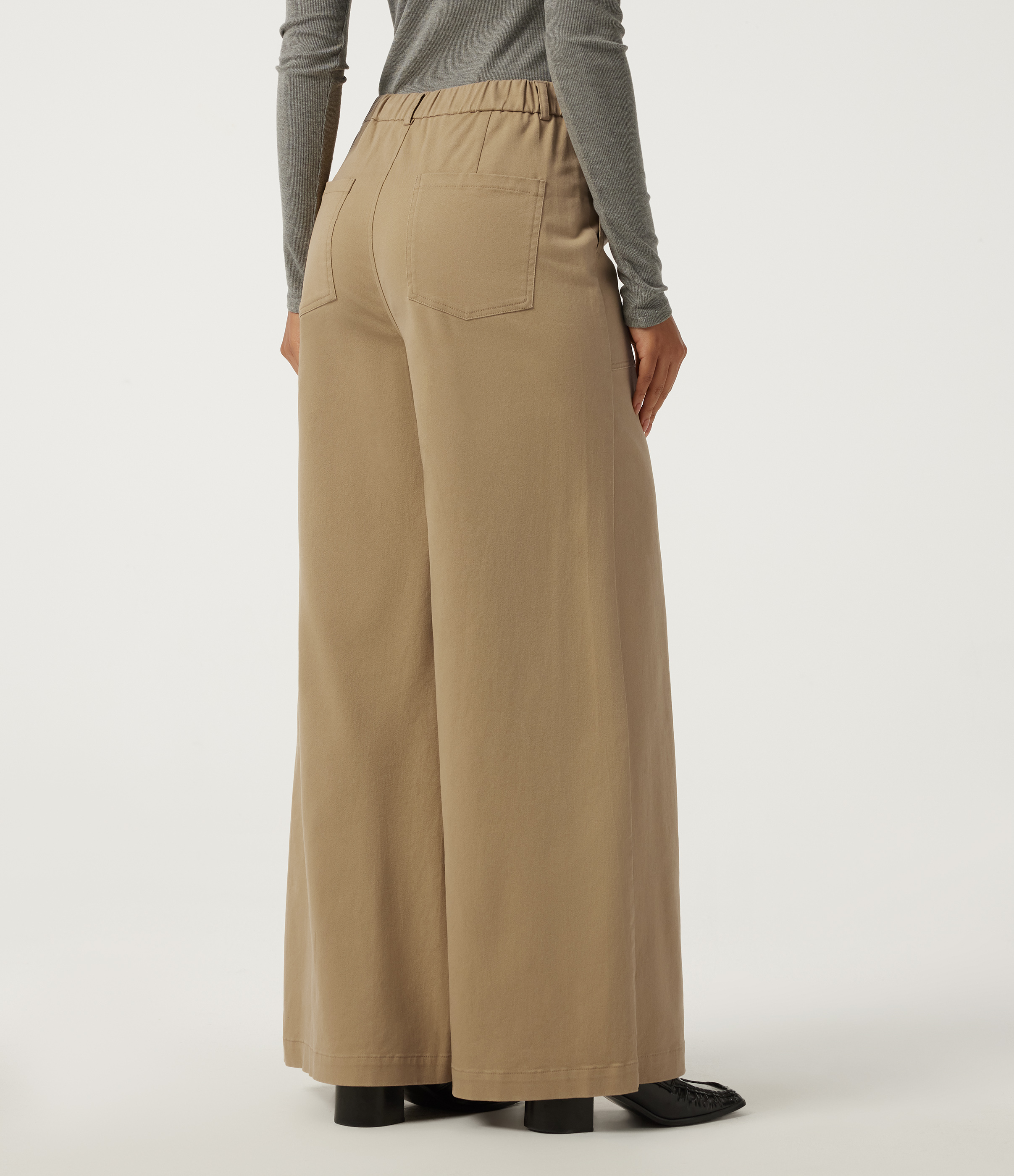 Starfish High Waisted Baggy Work Chino Cotton Pants with Pockets / 2