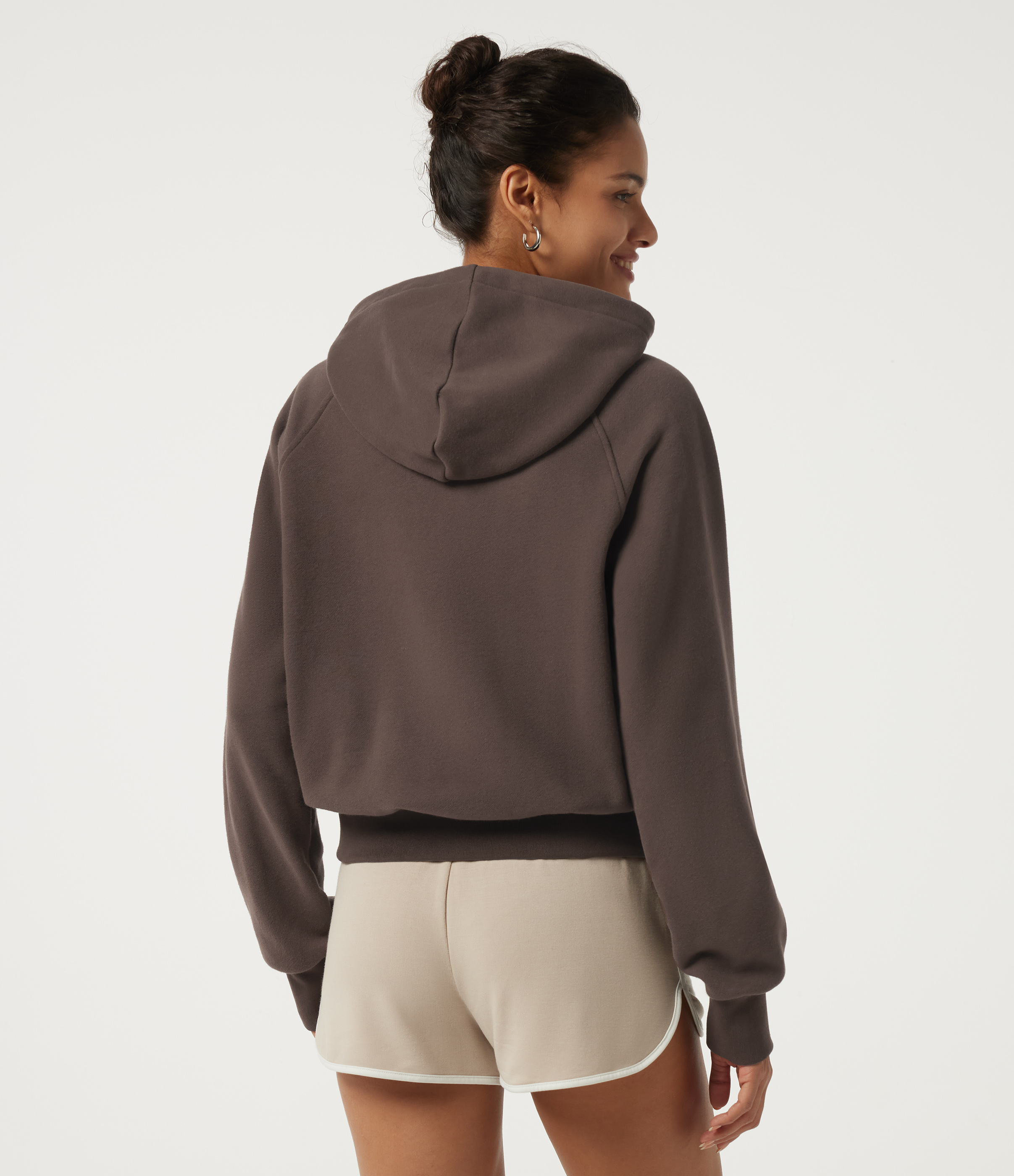 Shopping Bag Raglan Long Sleeve Plain Casual Hoodie / 2