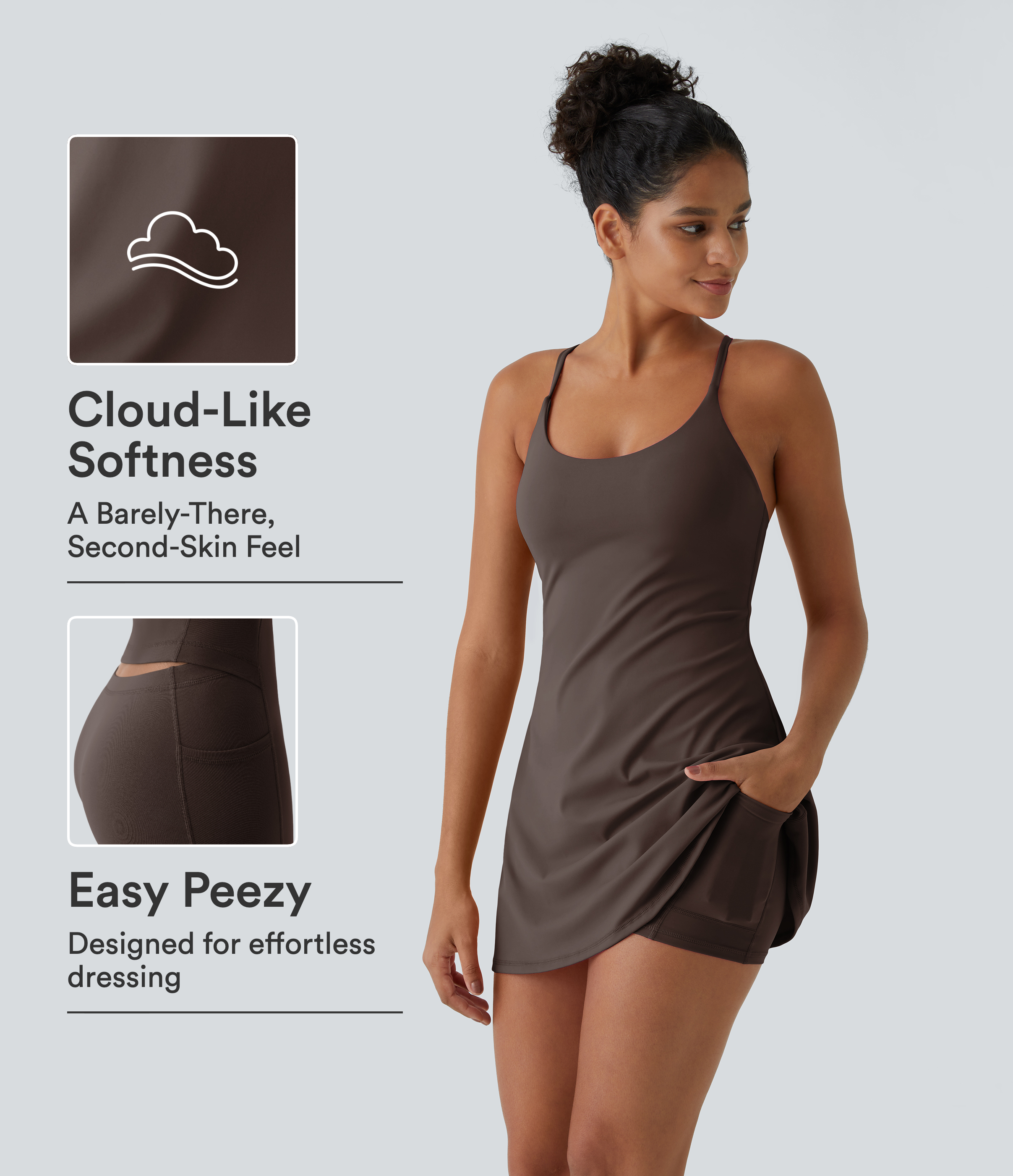 SoftlyZero™ Plush Backless Active Dress-Easy Peezy Edition
